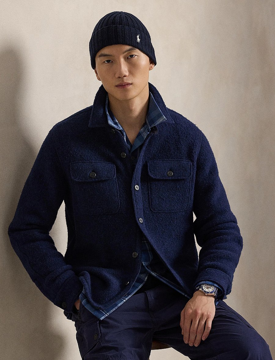 Polo Ralph Lauren - Felted Wool-Blend Overshirt - shop efter anledning - rl navy - 3