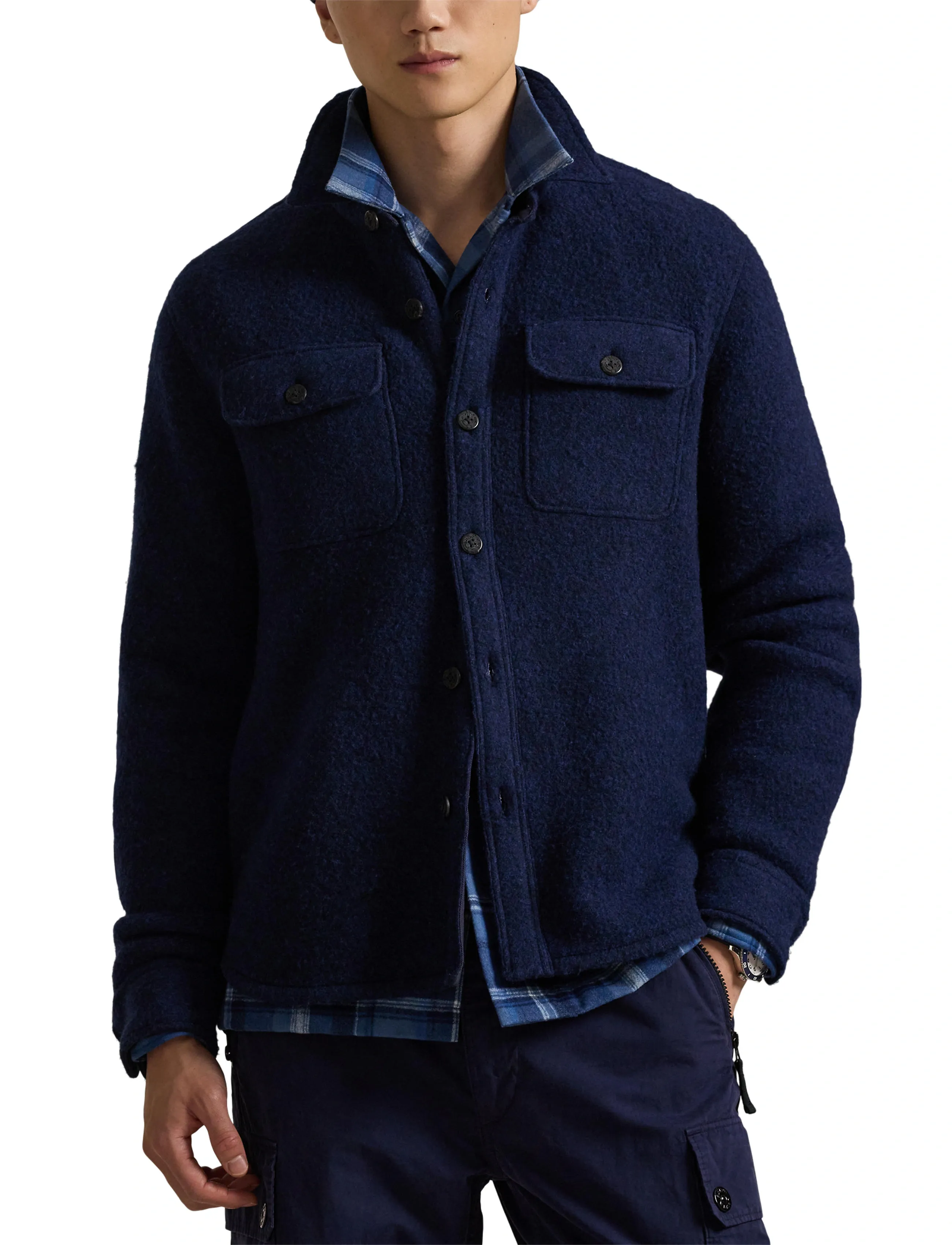 Polo Ralph Lauren Felted Wool-Blend Overshirt overshirts herr – bild 6
