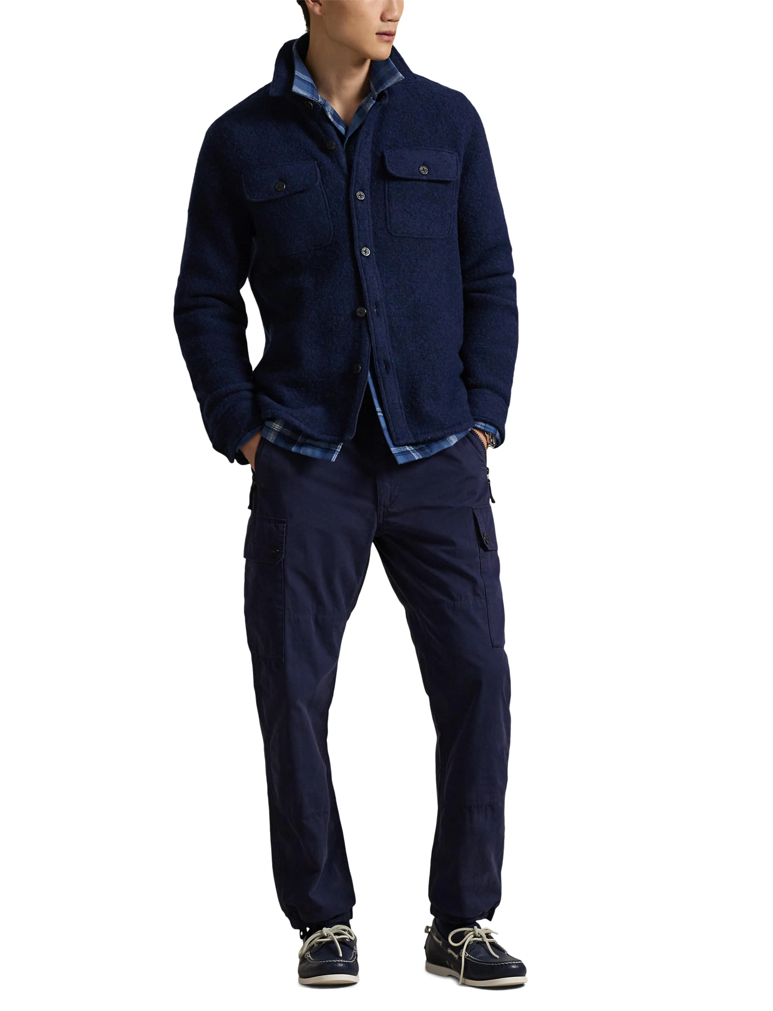 Polo Ralph Lauren Felted Wool-Blend Overshirt overshirts herr – bild 7