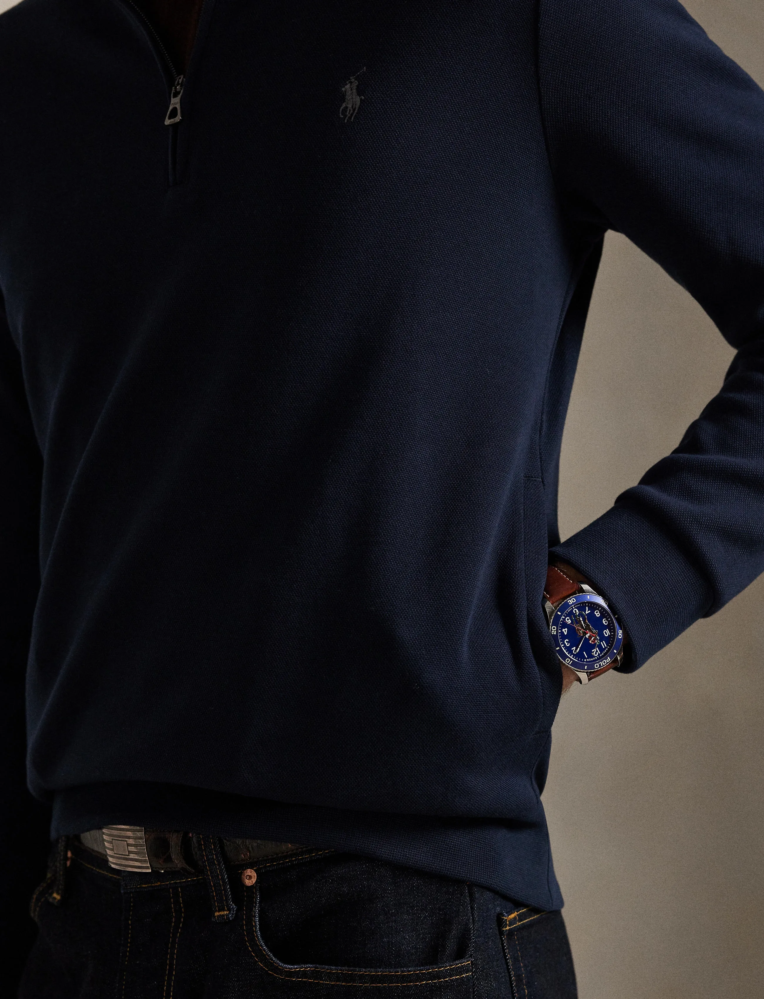 Polo Ralph Lauren - LT WT MESH FACE DKT-KNT-PULLOVER - iepirkties noteiktam pasākumam - aviator navy - 5