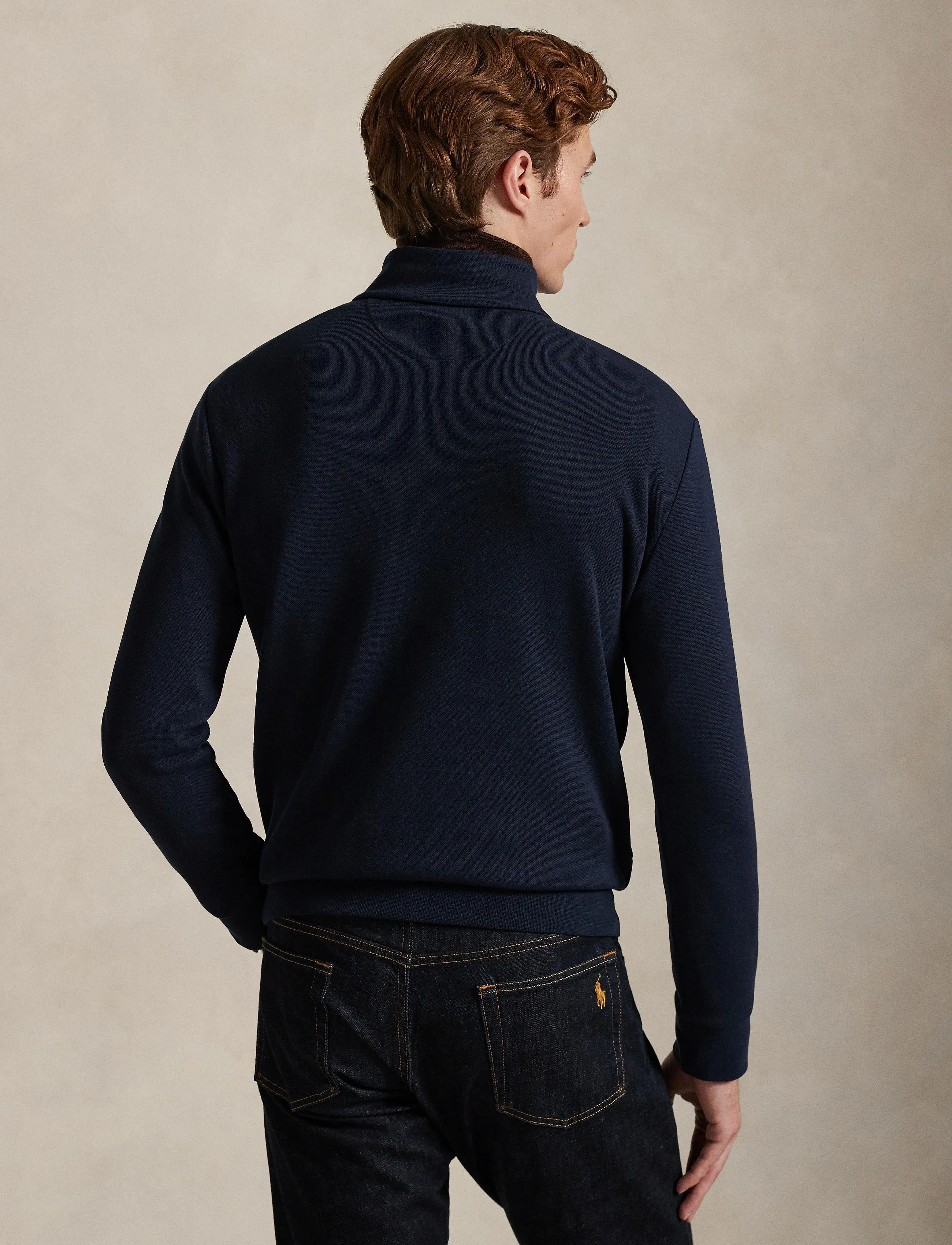 Polo Ralph Lauren Double-Knit Mockneck Pullover stickade tröjor herr – bild 5