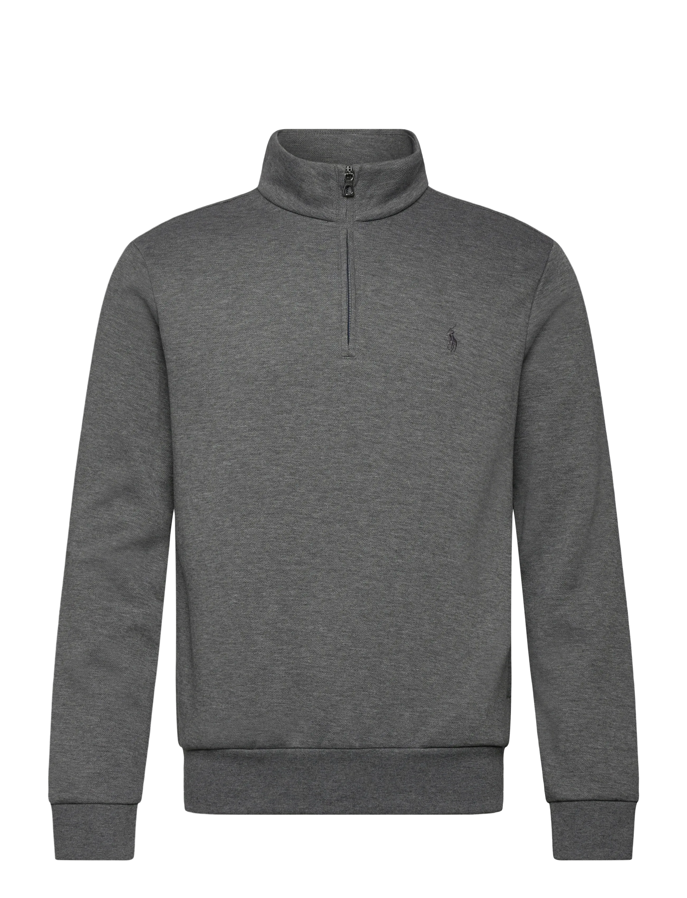 Polo Ralph Lauren Double-Knit Mockneck Pullover - Kleidung - MEDIUM FLANNEL HE / grey