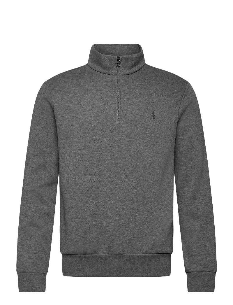 Polo Ralph Lauren - Double-Knit Mockneck Pullover - half zip-tröjor - medium flannel he - 0