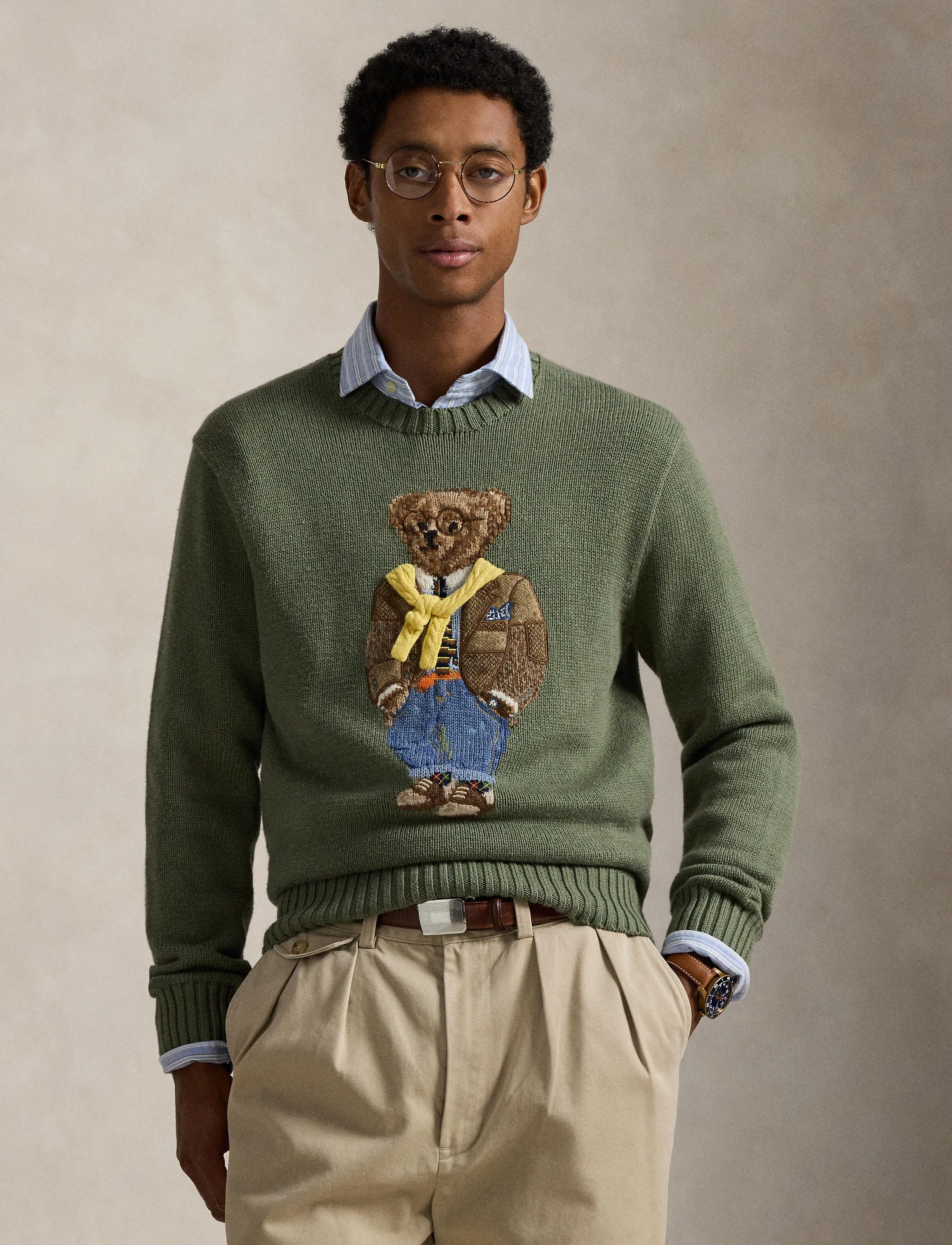Polo Ralph Lauren COTTON-SWEATER-PULLOVER - Inspiration - LOVETTE HEATHER / khaki/green