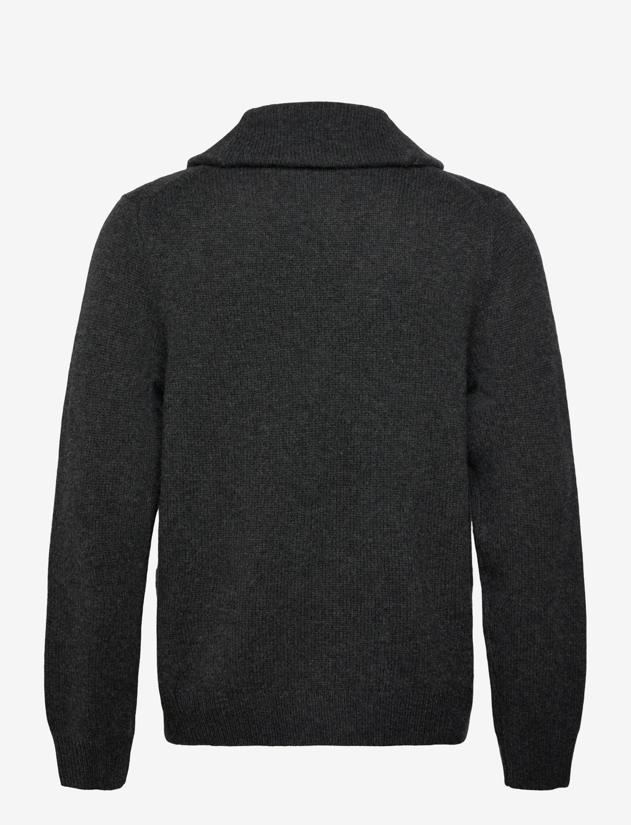 Polo Ralph Lauren - Wool-Cashmere Shawl-Collar Cardigan - koftor - dark granite heat - 1