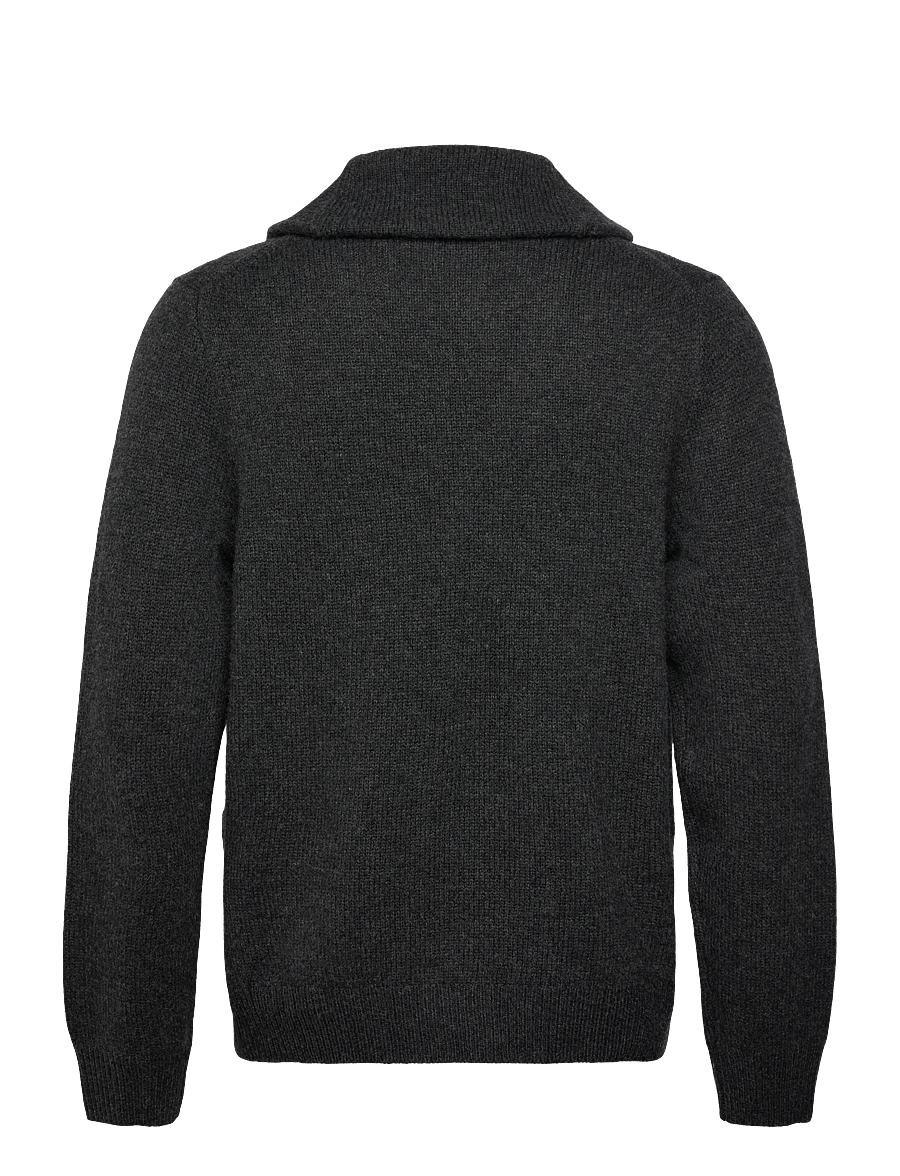 Polo Ralph Lauren - Wool-Cashmere Shawl-Collar Cardigan - dark granite heat - 2