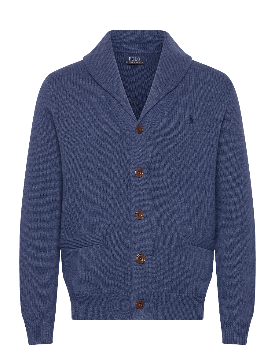 Polo Ralph Lauren - Wool-Cashmere Shawl-Collar Cardigan - rustic navy heath - 1