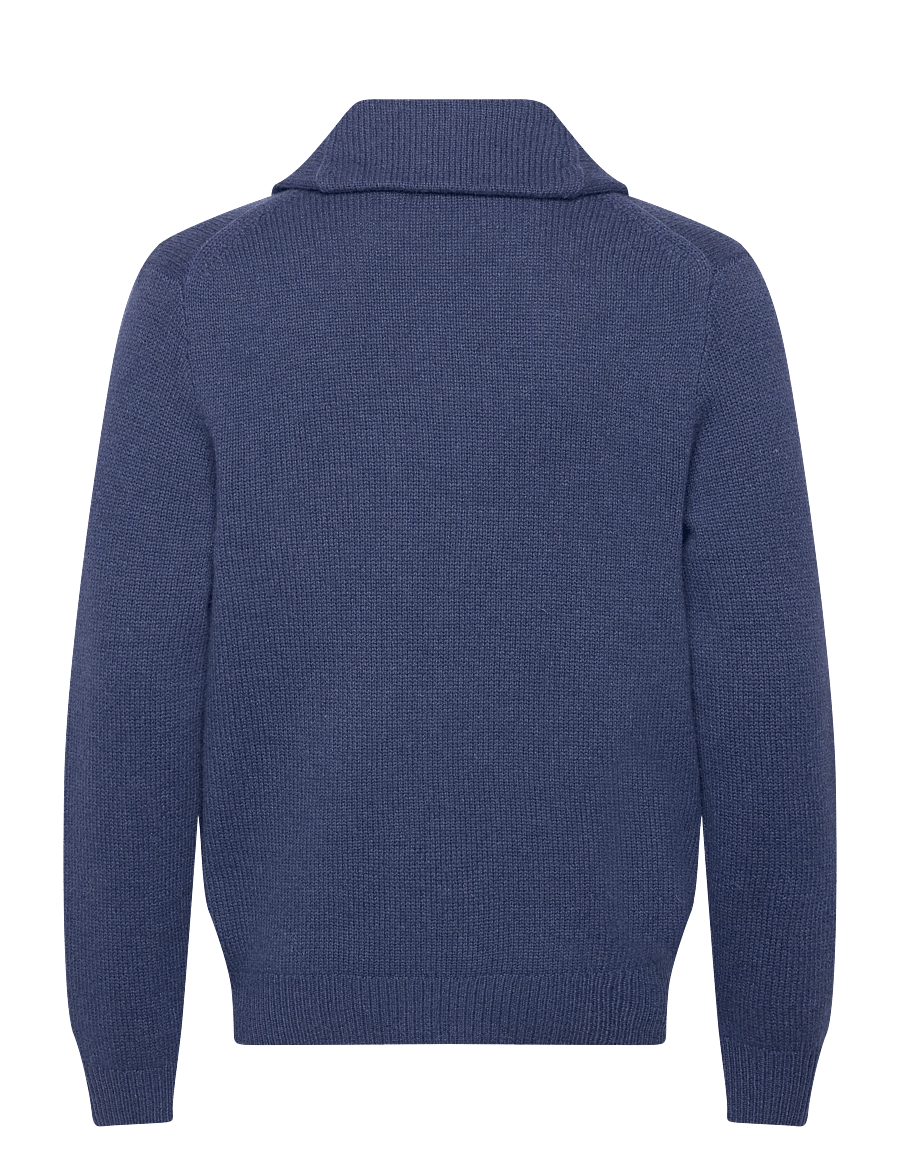 Polo Ralph Lauren - Wool-Cashmere Shawl-Collar Cardigan - rustic navy heath - 2