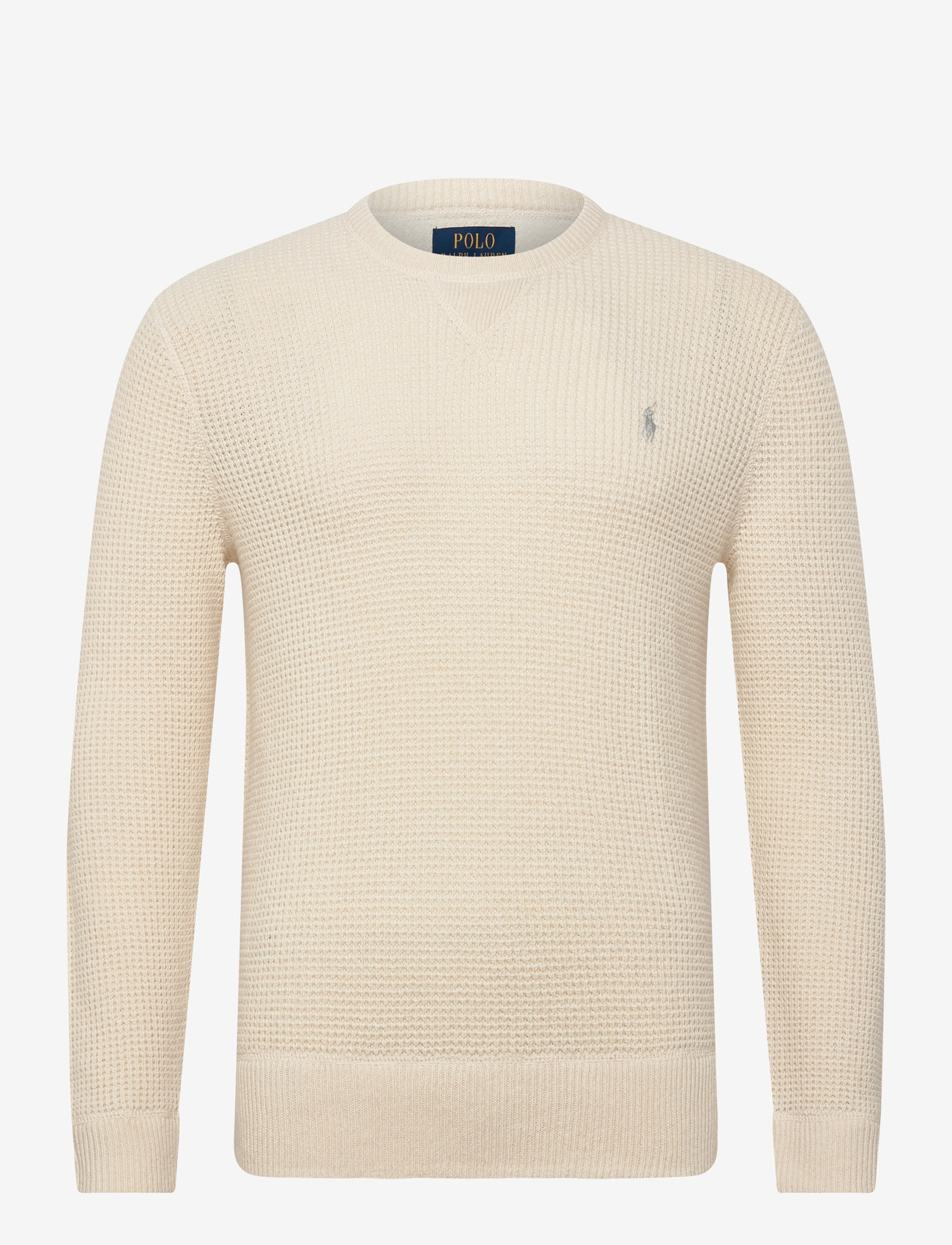 Polo Ralph Lauren - Waffle-Knit Wool-Cotton Sweater - knitted round necks - andover cream - 0