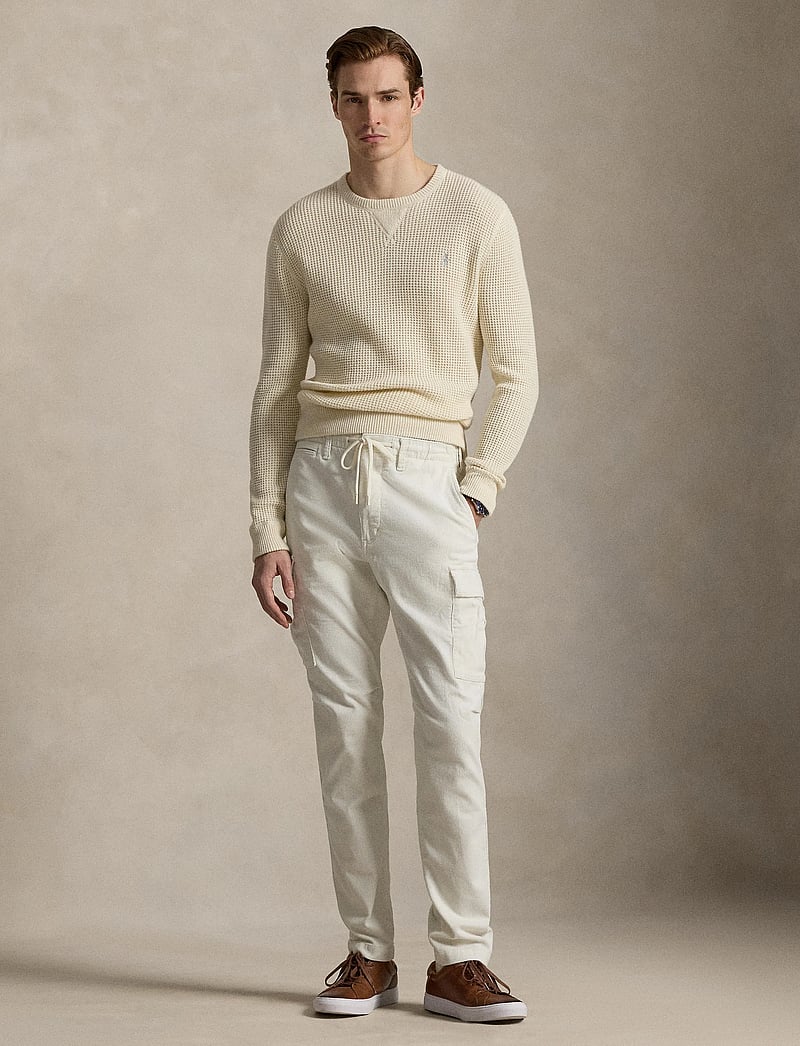 Polo Ralph Lauren - Waffle-Knit Wool-Cotton Sweater - rundhals - andover cream - 0