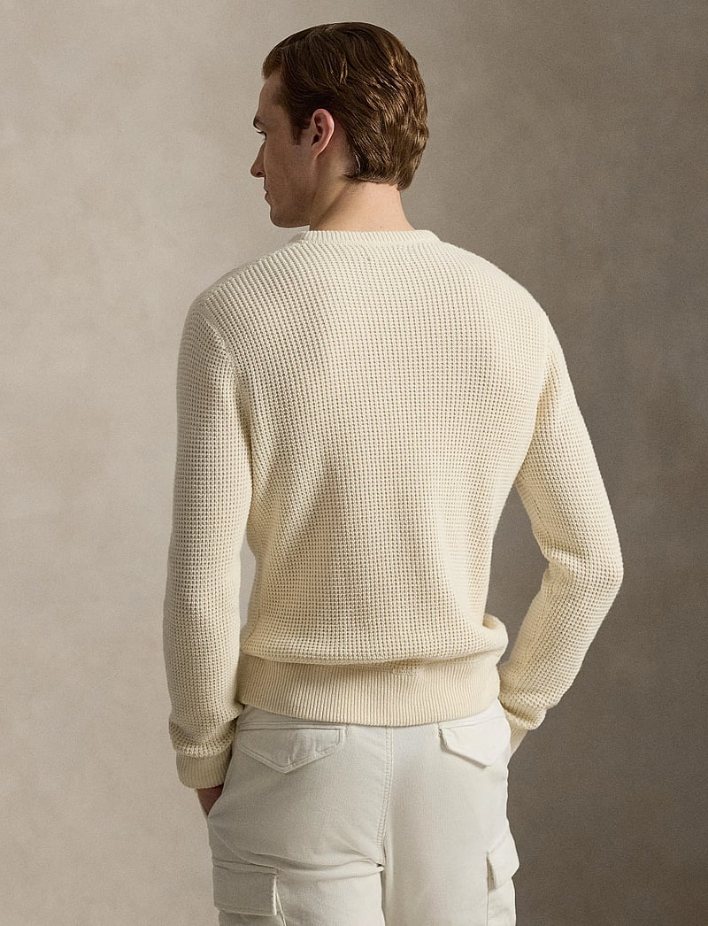 Polo Ralph Lauren - Waffle-Knit Wool-Cotton Sweater - rundhals - andover cream - 3