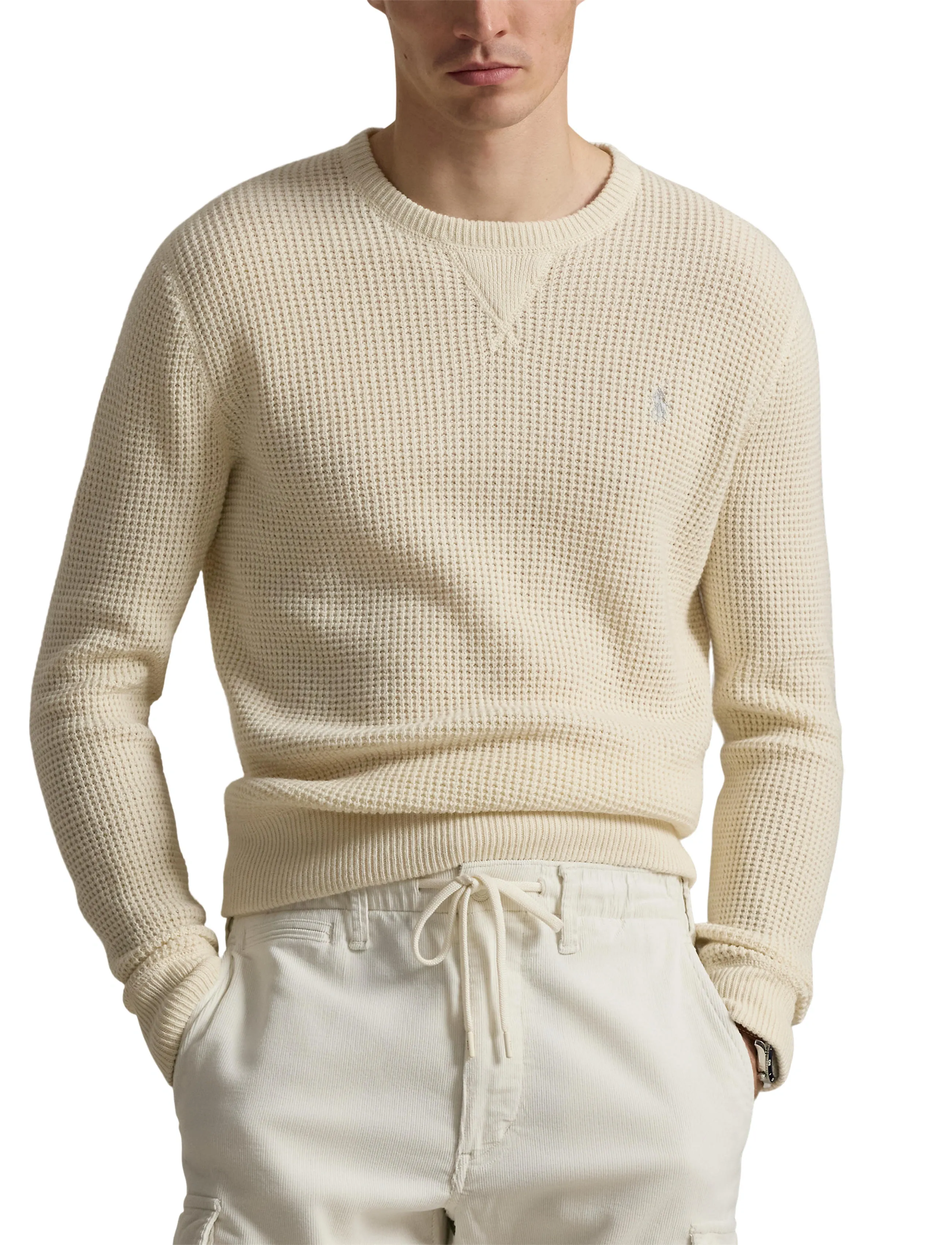 Polo Ralph Lauren Waffle-Knit Wool-Cotton Sweater stickade tröjor herr – bild 5