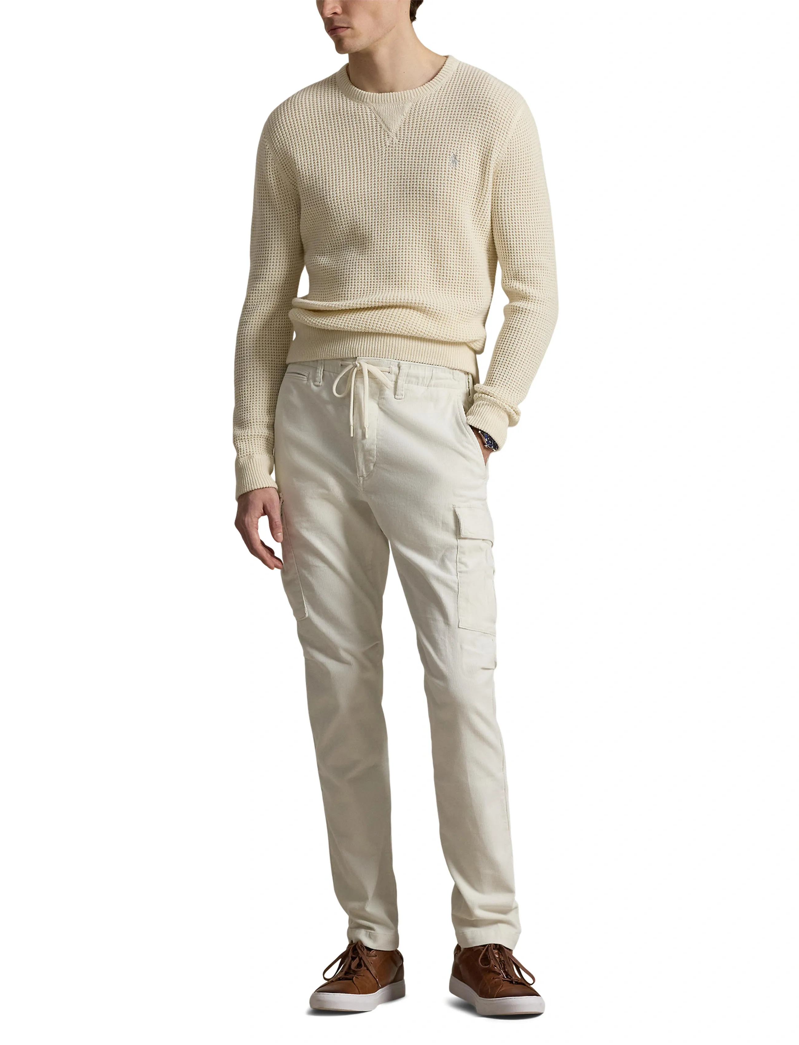 Polo Ralph Lauren Waffle-Knit Wool-Cotton Sweater stickade tröjor herr – bild 6