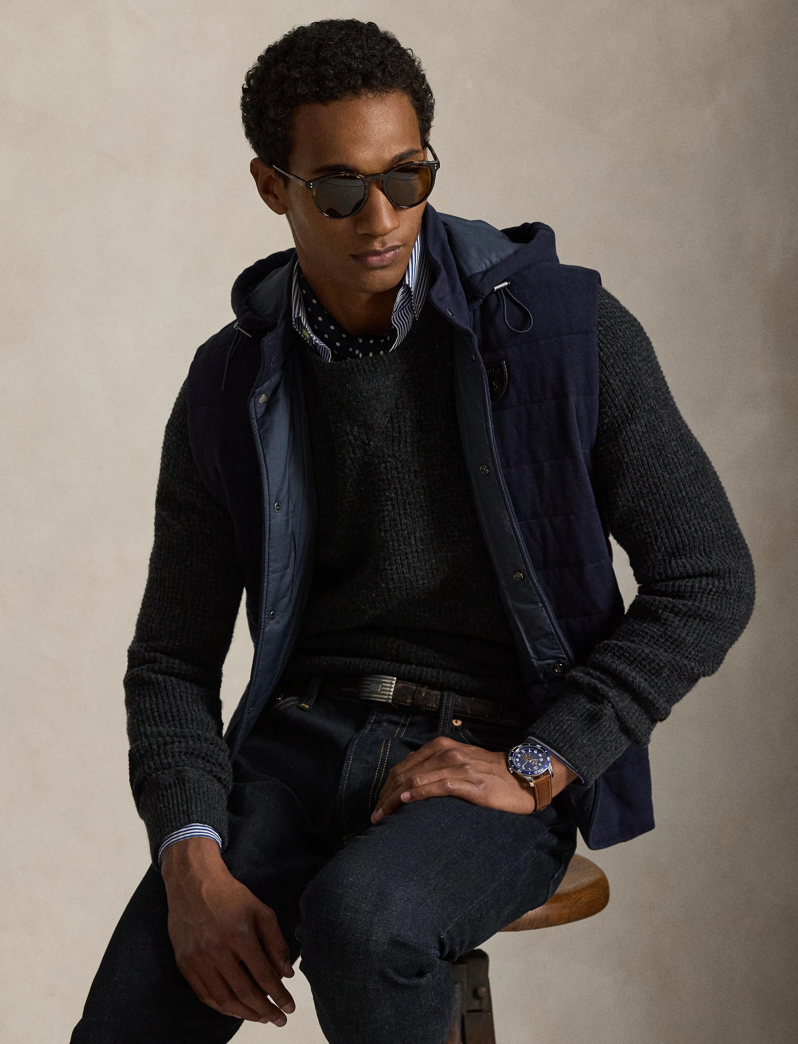 Polo Ralph Lauren - COTTON WOOL-SWEATER-PULLOVER - rundhals - dark granite hthr - 5
