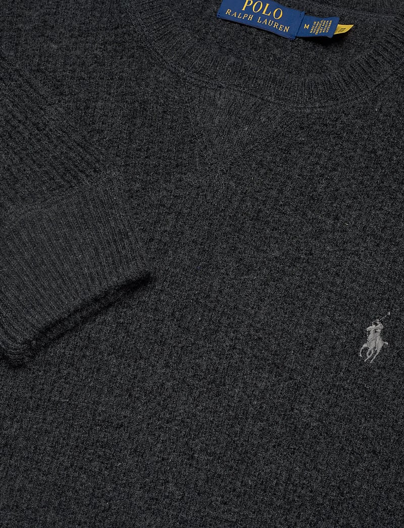 Polo Ralph Lauren - Waffle-Knit Wool-Cotton Sweater - rund hals - dark granite hthr - 2