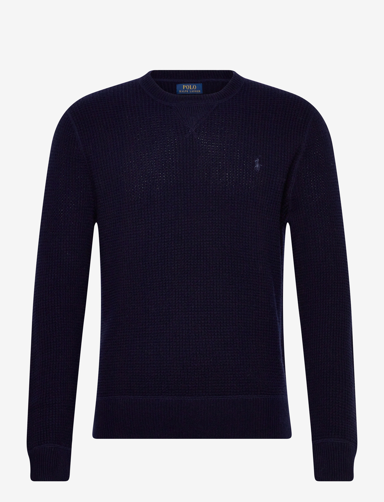 Polo Ralph Lauren - Waffle-Knit Wool-Cotton Sweater - rund hals - hunter navy - 0