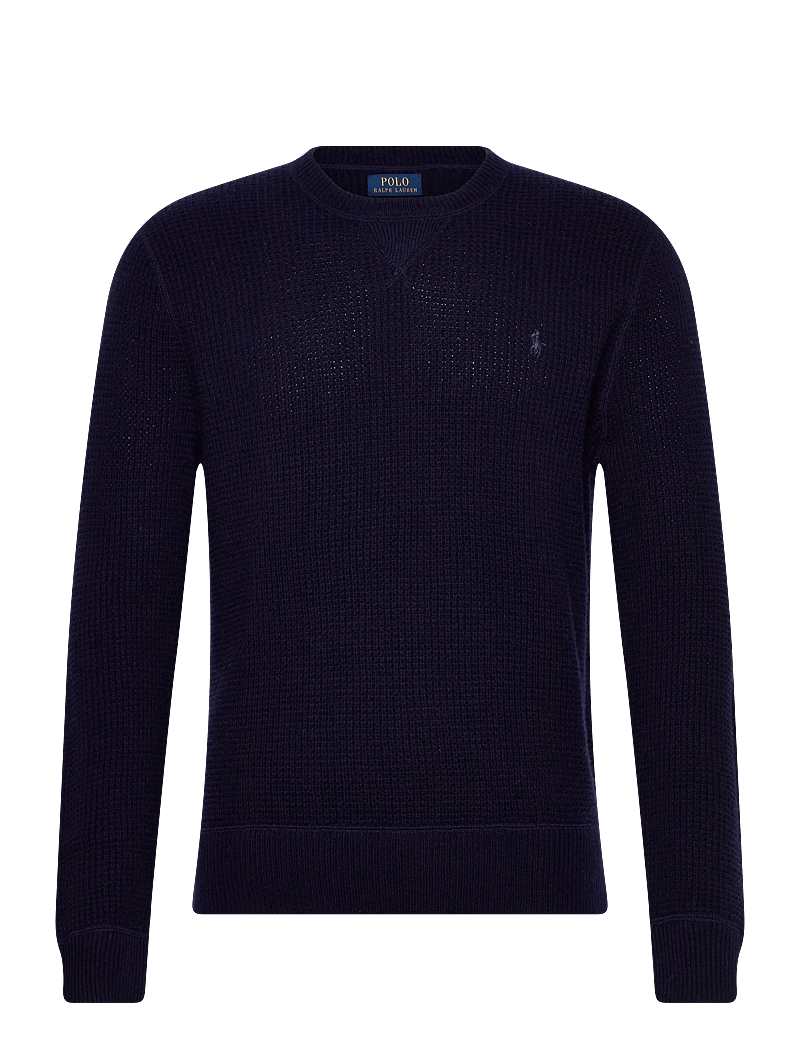 Polo Ralph Lauren - Waffle-Knit Wool-Cotton Sweater - rund hals - hunter navy - 0