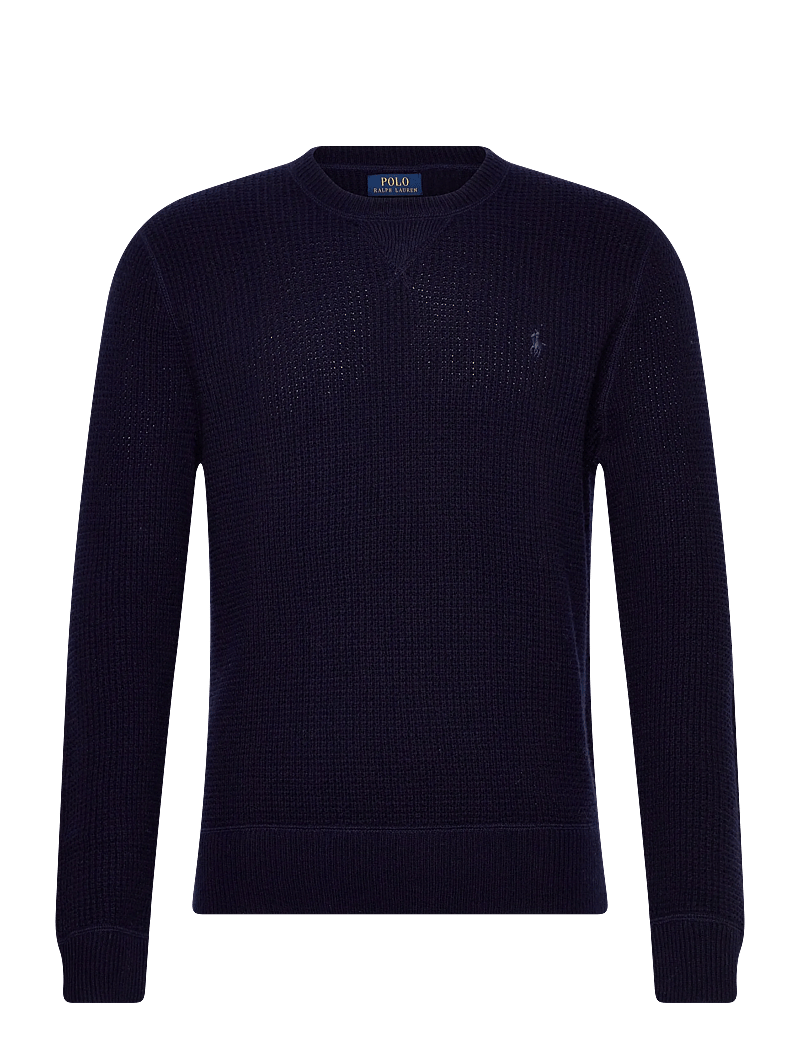 Polo Ralph Lauren - Waffle-Knit Wool-Cotton Sweater - rundhals - hunter navy - 1