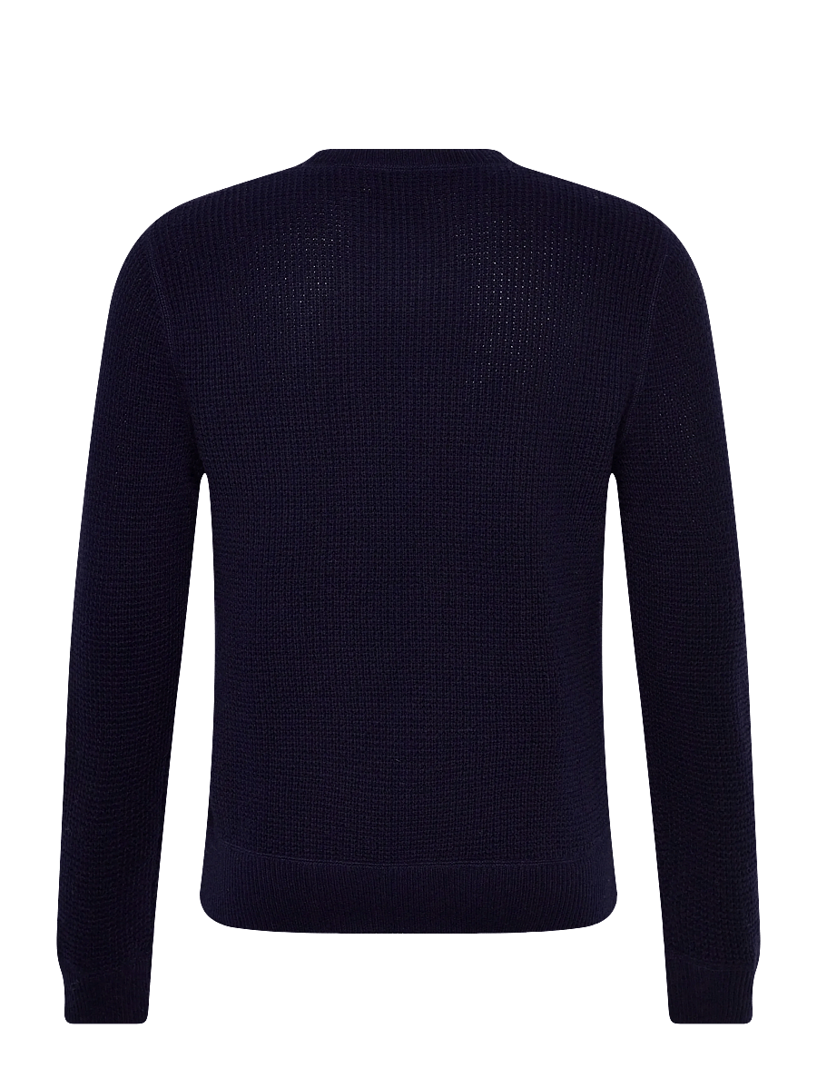 Polo Ralph Lauren - Waffle-Knit Wool-Cotton Sweater - rundhals - hunter navy - 2
