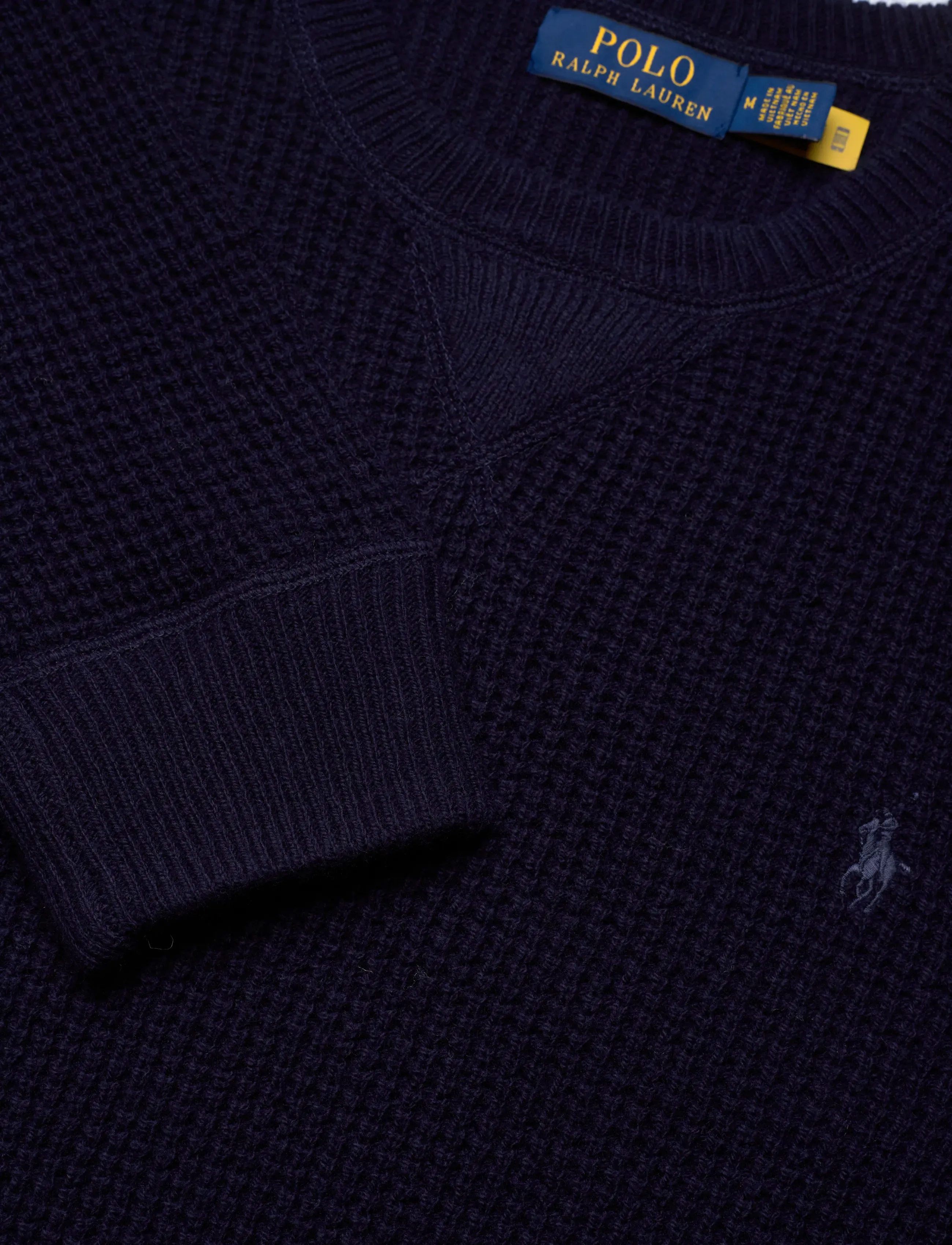 Polo Ralph Lauren - Waffle-Knit Wool-Cotton Sweater - kudumid - hunter navy - 5