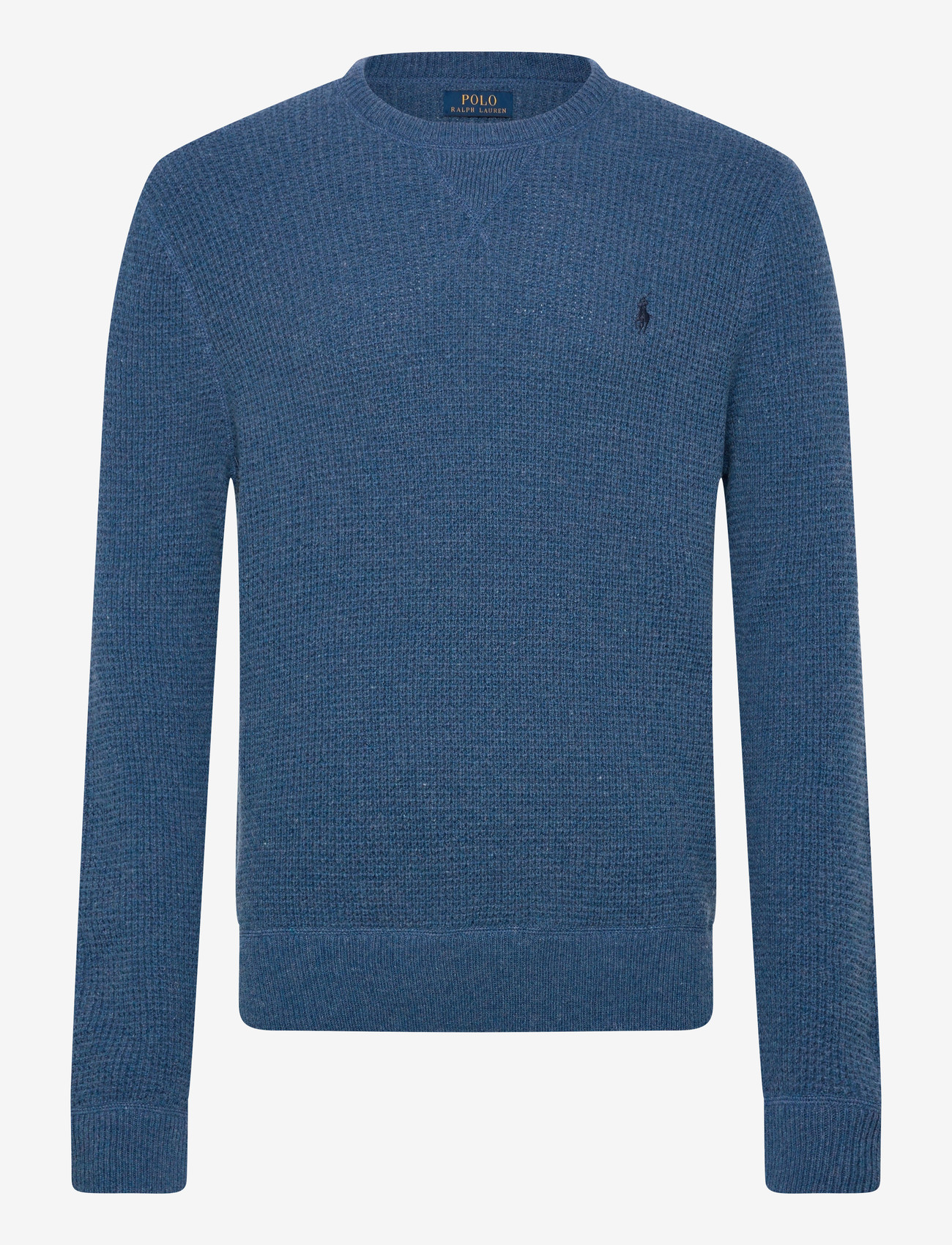 Polo Ralph Lauren - Waffle-Knit Wool-Cotton Sweater - rundhalsad - sea salt blue hth - 0