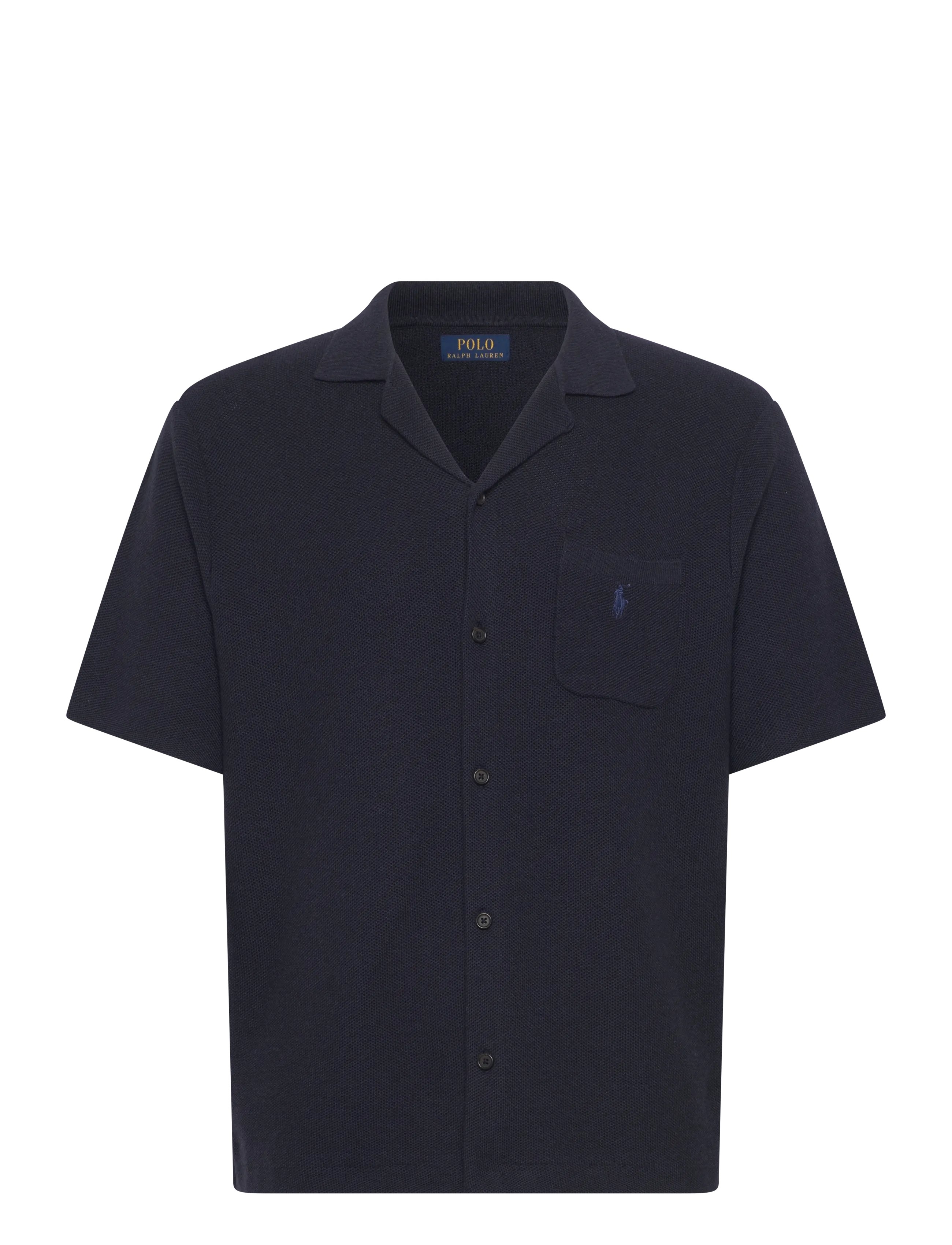 Polo Ralph Lauren Mesh-Knit Cotton Short-Sleeve Cardigan - Skjorter - NAVY HTHR / navy