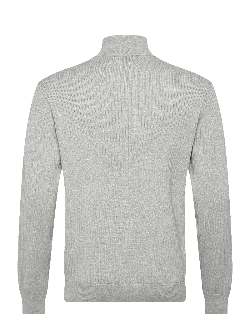 Polo Ralph Lauren - Rib-Knit Cotton Full-Zip Sweater - lukuga džemprid - andover heather - 1