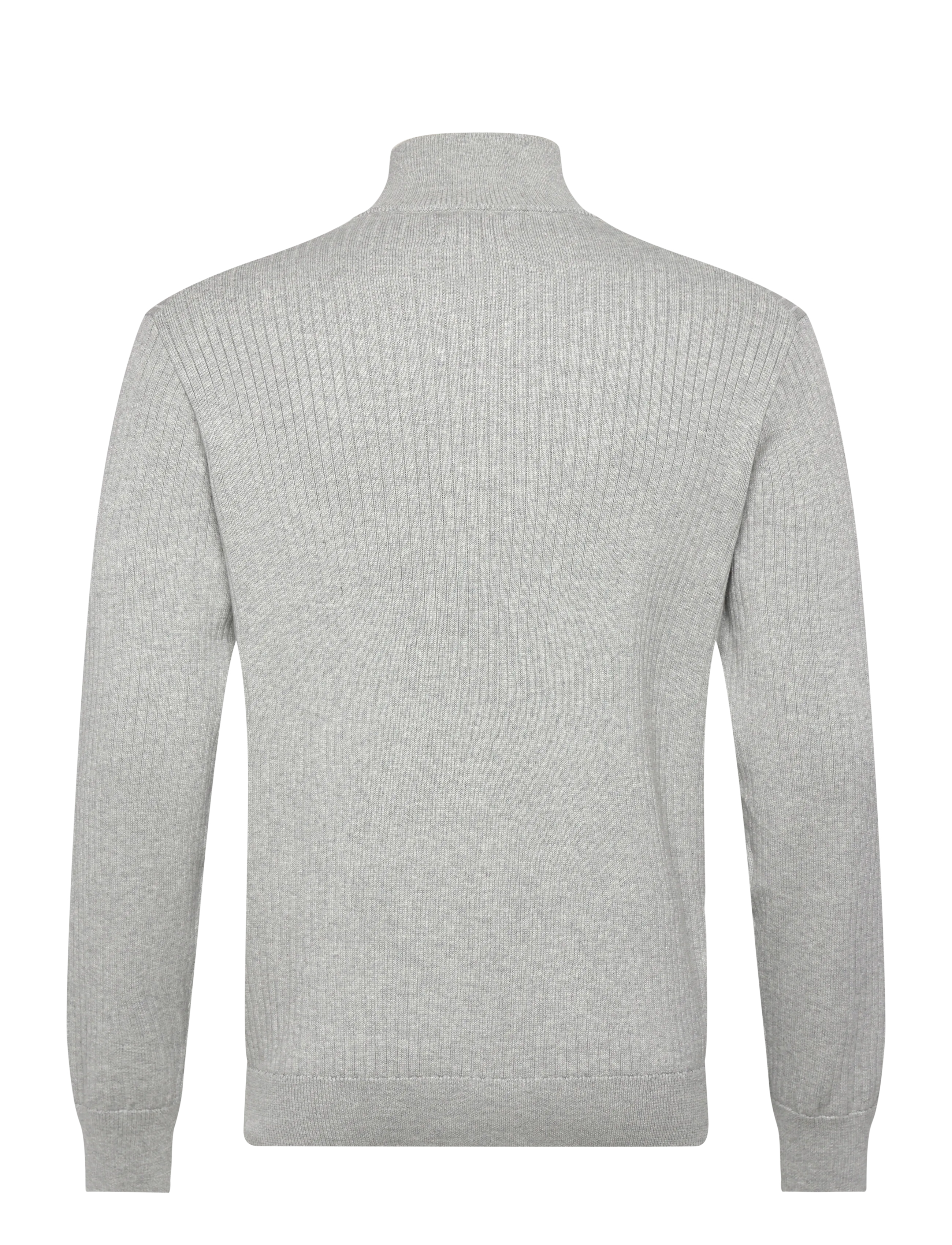 Polo Ralph Lauren - Rib-Knit Cotton Full-Zip Sweater - andover heather - 1