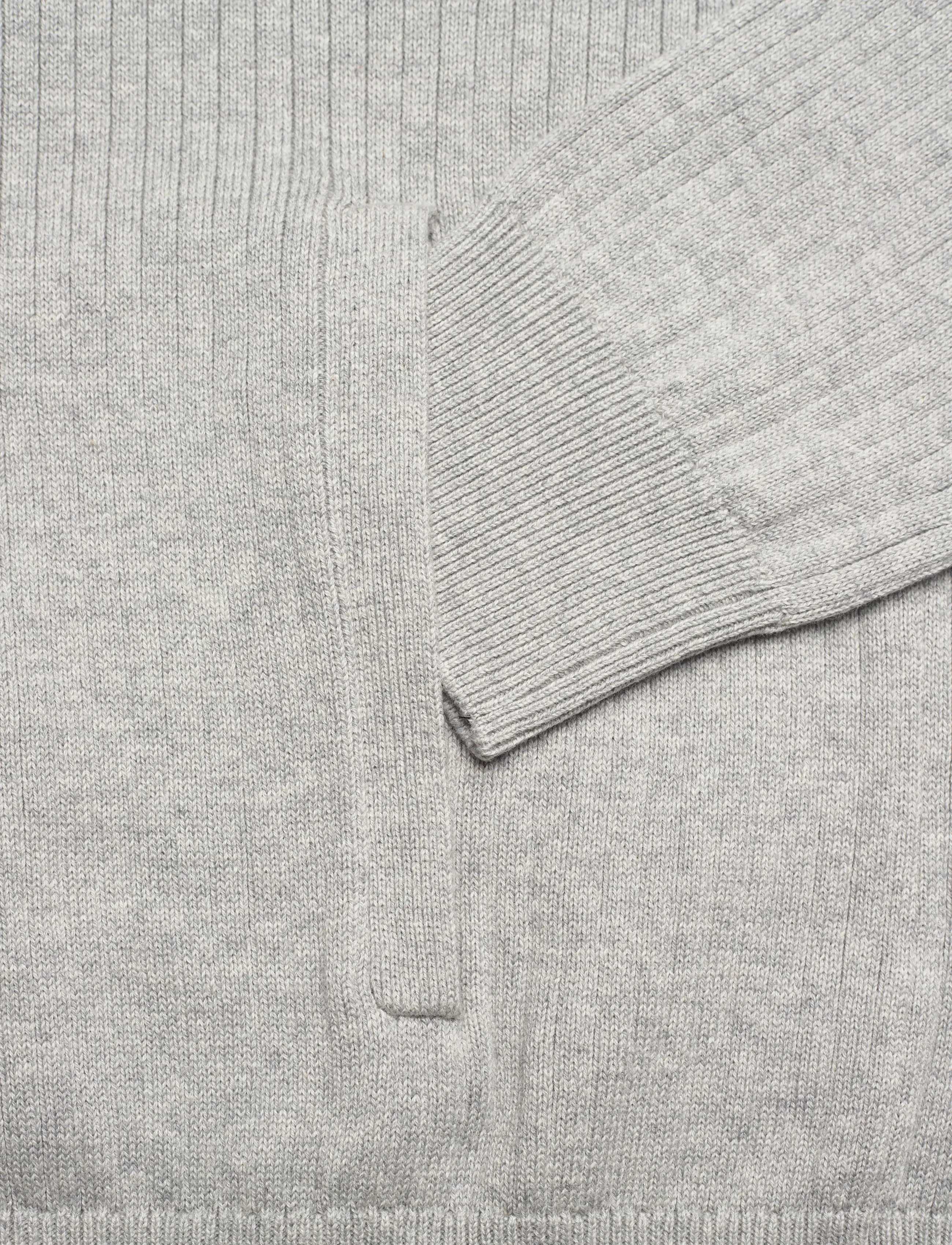 Polo Ralph Lauren - Rib-Knit Cotton Full-Zip Sweater - andover heather - 3