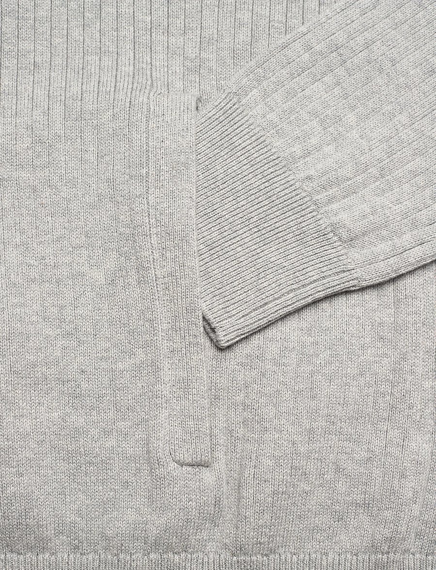 Polo Ralph Lauren - Rib-Knit Cotton Full-Zip Sweater - andover heather - 3