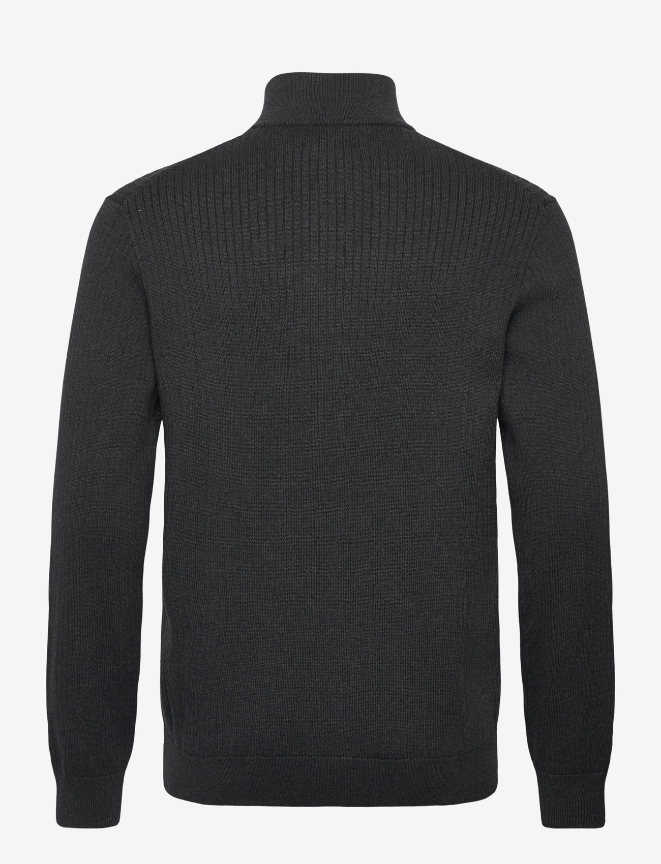 Polo Ralph Lauren - Rib-Knit Cotton Full-Zip Sweater - full zip jumpers - dark granite heat - 1