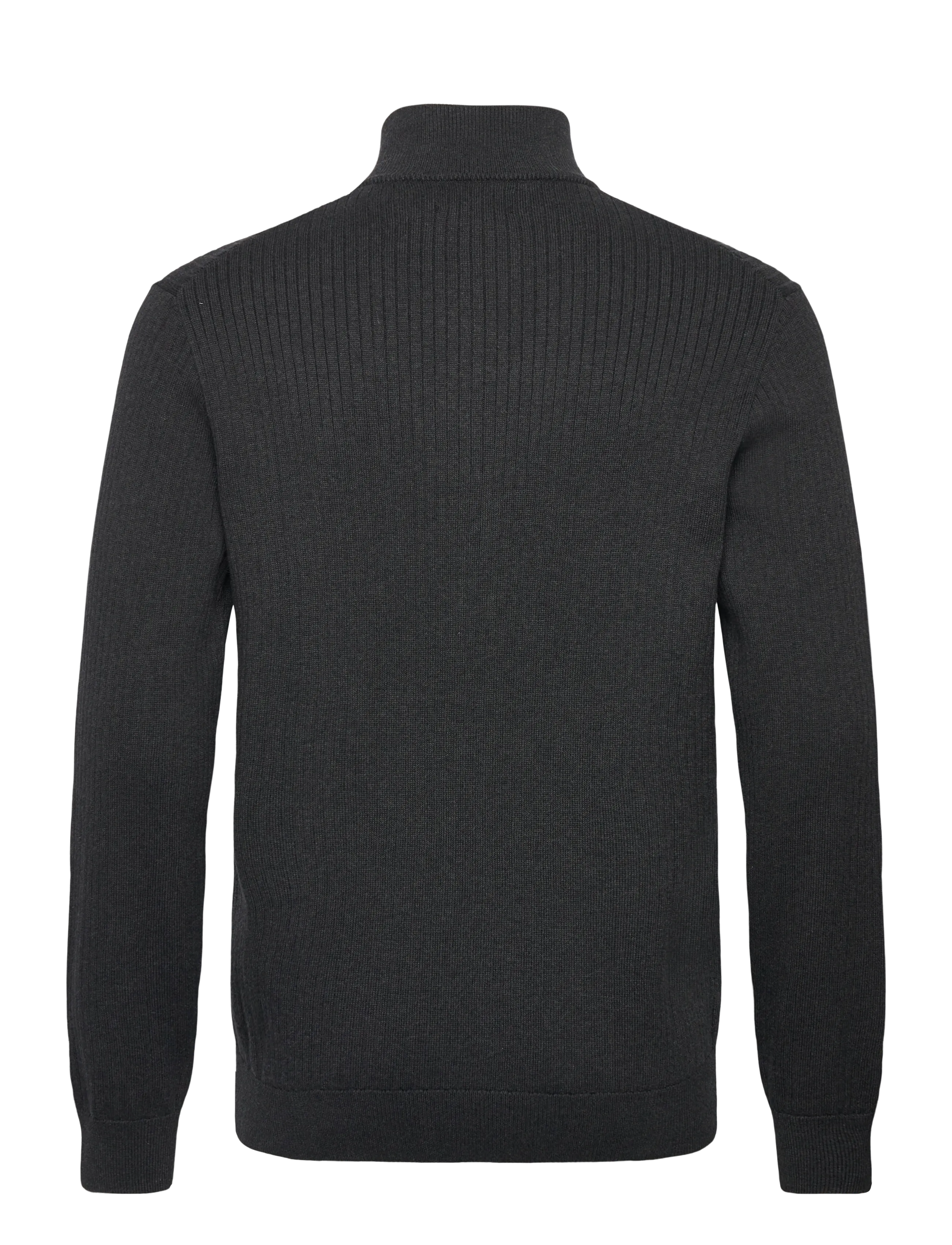 Polo Ralph Lauren - Rib-Knit Cotton Full-Zip Sweater - dark granite heat - 1