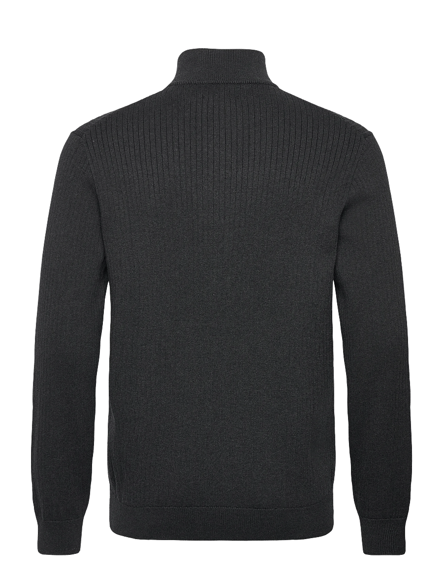 Polo Ralph Lauren - Rib-Knit Cotton Full-Zip Sweater - dark granite heat - 1