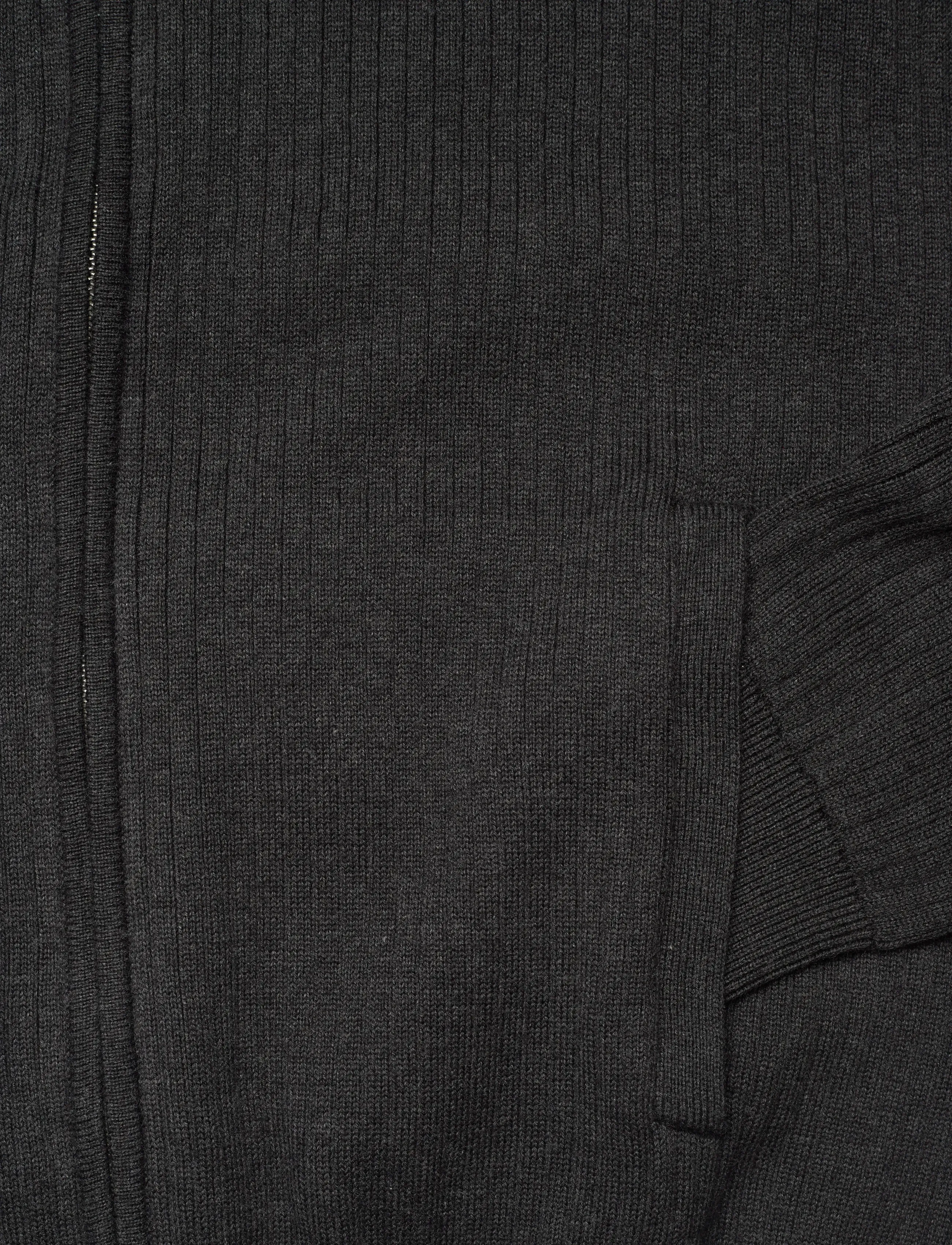 Polo Ralph Lauren - Rib-Knit Cotton Full-Zip Sweater - dark granite heat - 3