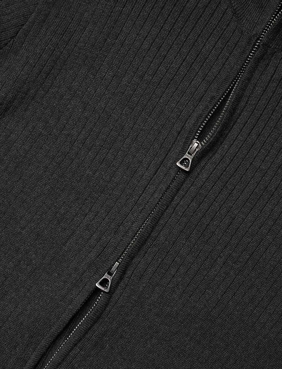 Polo Ralph Lauren - Rib-Knit Cotton Full-Zip Sweater - dark granite heat - 4