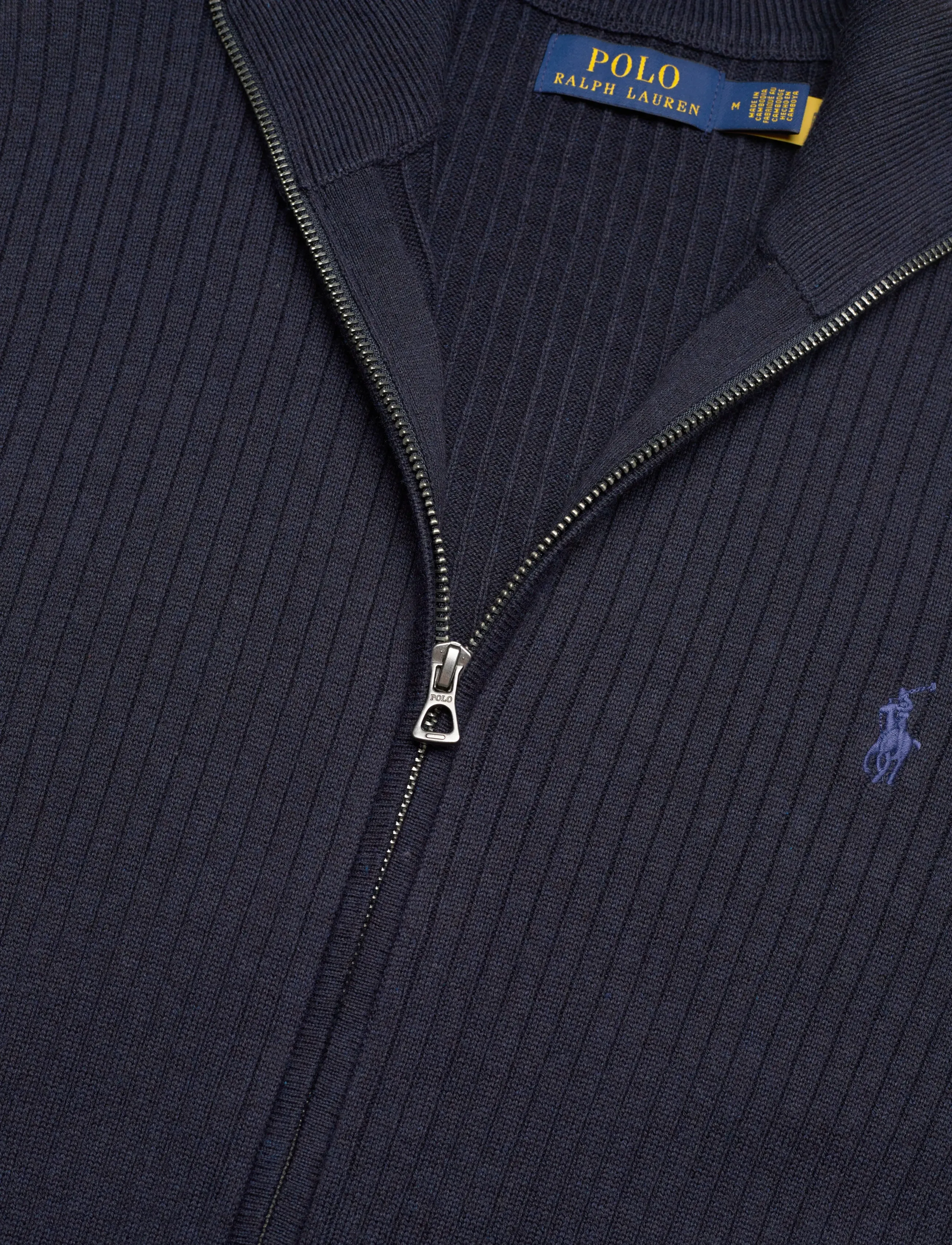 Polo Ralph Lauren - Rib-Knit Cotton Full-Zip Sweater - shop efter anledning - navy hthr - 2