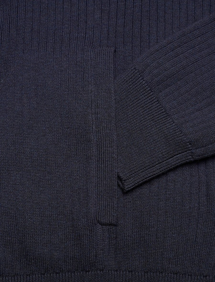 Polo Ralph Lauren - Rib-Knit Cotton Full-Zip Sweater - pullover mit durchgehendem reißverschluss - navy hthr - 3
