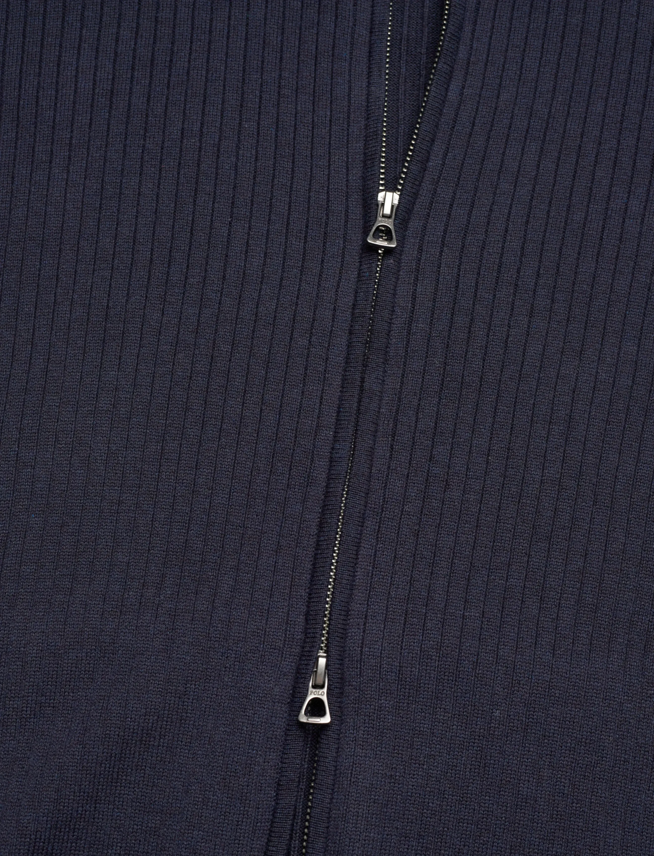 Polo Ralph Lauren - Rib-Knit Cotton Full-Zip Sweater - shop efter anledning - navy hthr - 4