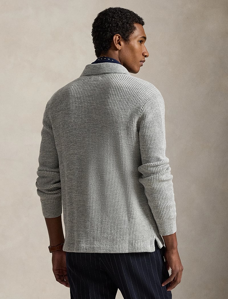 Polo Ralph Lauren - Textured Cotton Cardigan - grey combo - 3