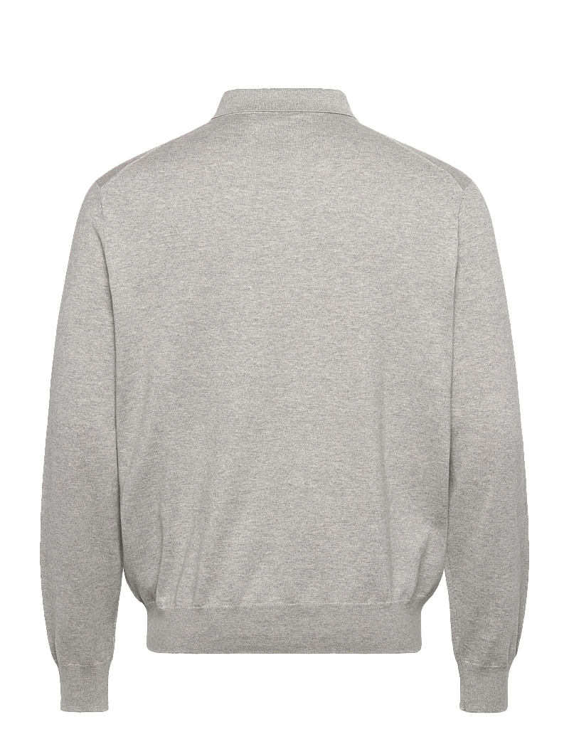 Polo Ralph Lauren - Cotton Polo-Collar Sweater - langærmede poloer - andover heather - 1