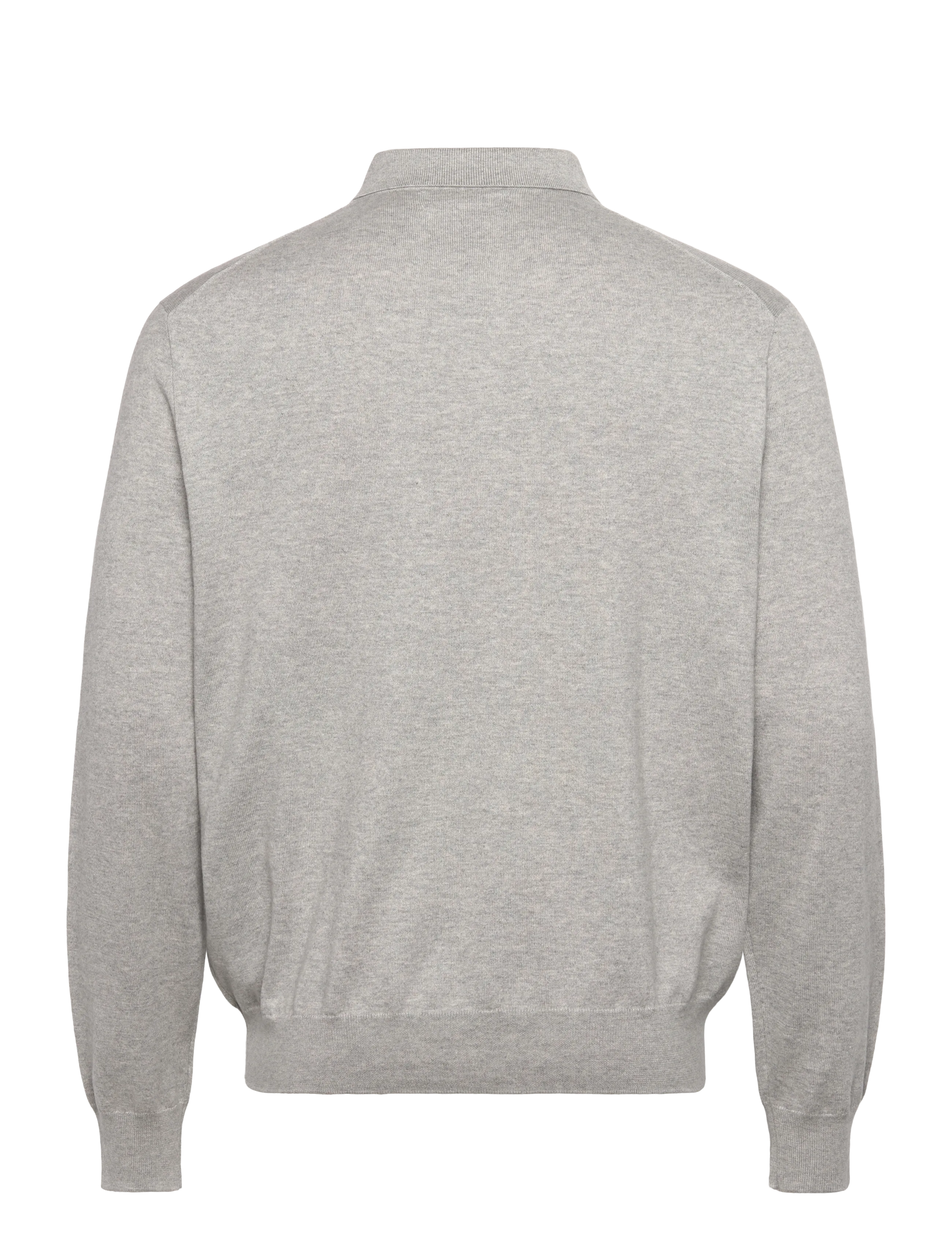 Polo Ralph Lauren - Cotton Polo-Collar Sweater - långärmade pikéer - andover heather - 2