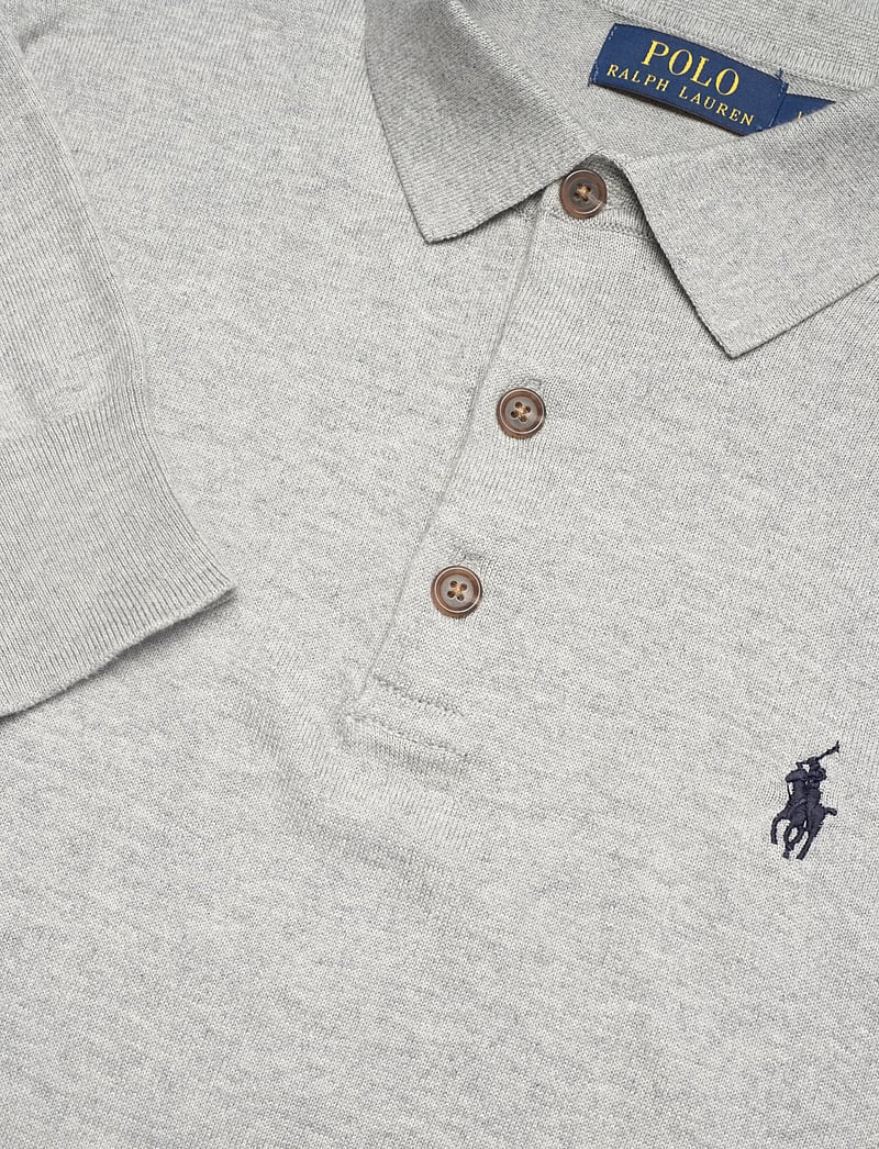 Polo Ralph Lauren - Cotton Polo-Collar Sweater - langærmede poloer - andover heather - 2