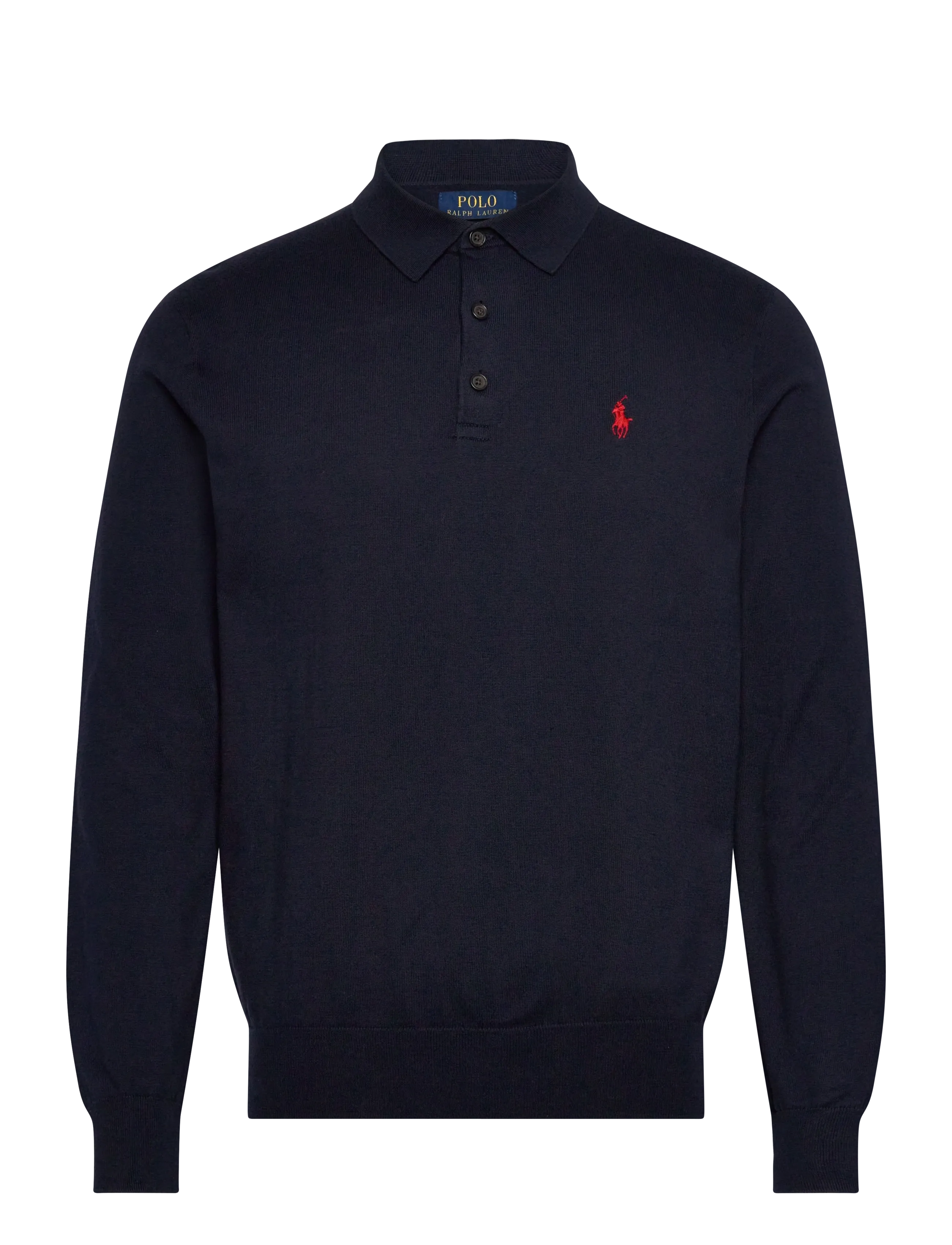 Cotton Polo-Collar Sweater - HUNTER NAVY