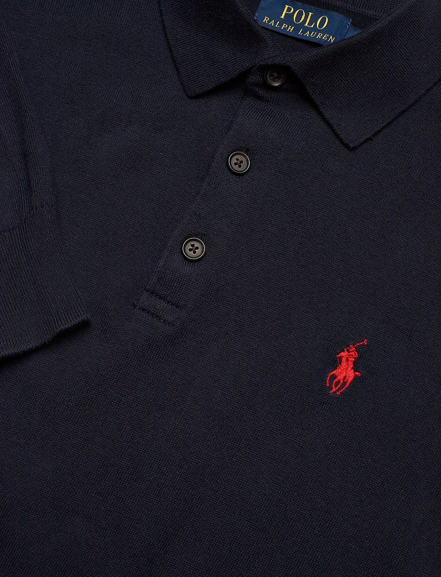 Polo Ralph Lauren - Cotton Polo-Collar Sweater - pikkade varrukatega polod - hunter navy - 5