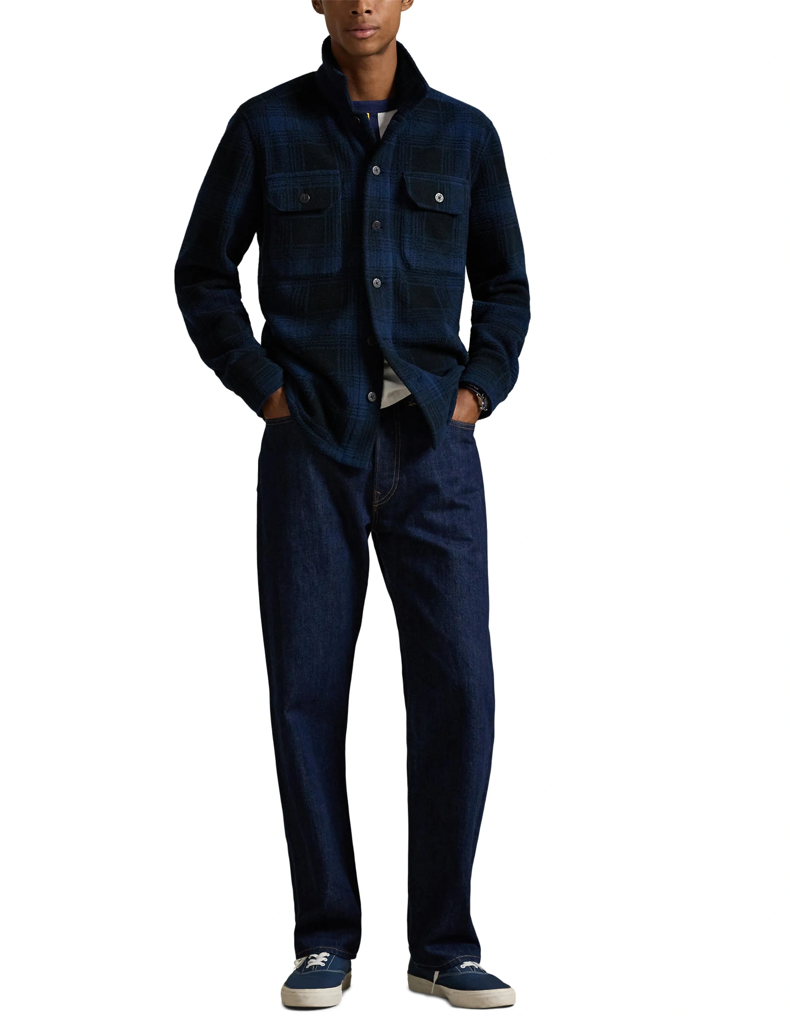 Polo Ralph Lauren Plaid Pile Fleece Overshirt overshirts herr – bild 7