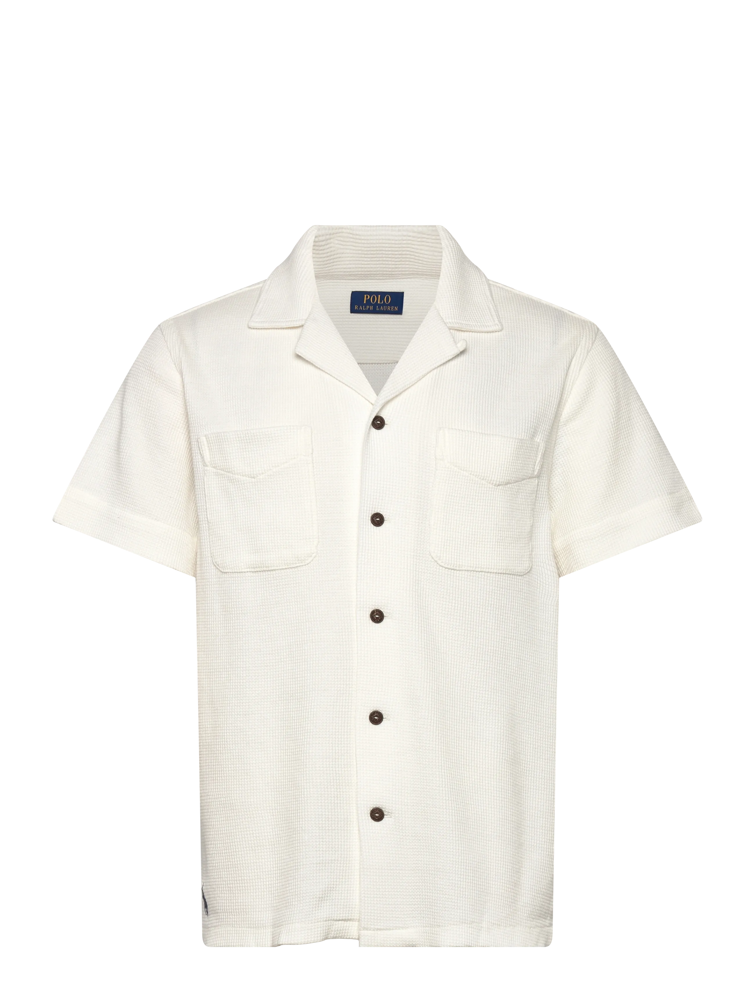 Polo Ralph Lauren COTTON LINEN WAFFLE-KNT-PULLOVER - Skjorter - NEVIS / cream