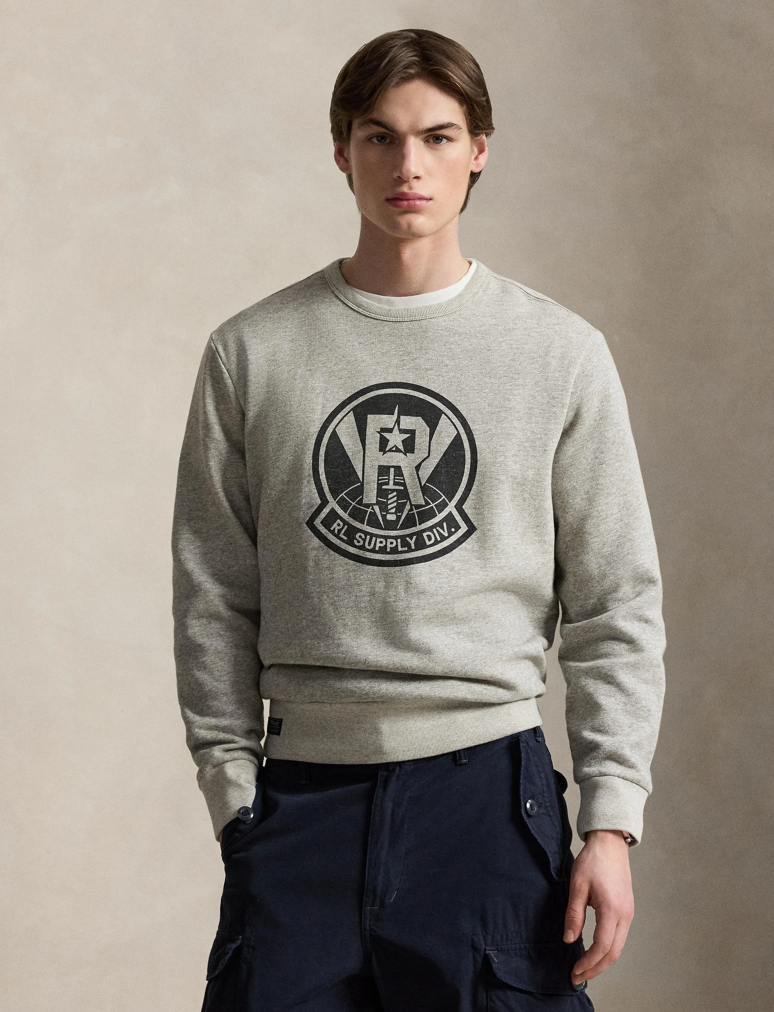 Polo Ralph Lauren Fleece Graphic Sweatshirt - Riided - LOFT HEATHER / grey