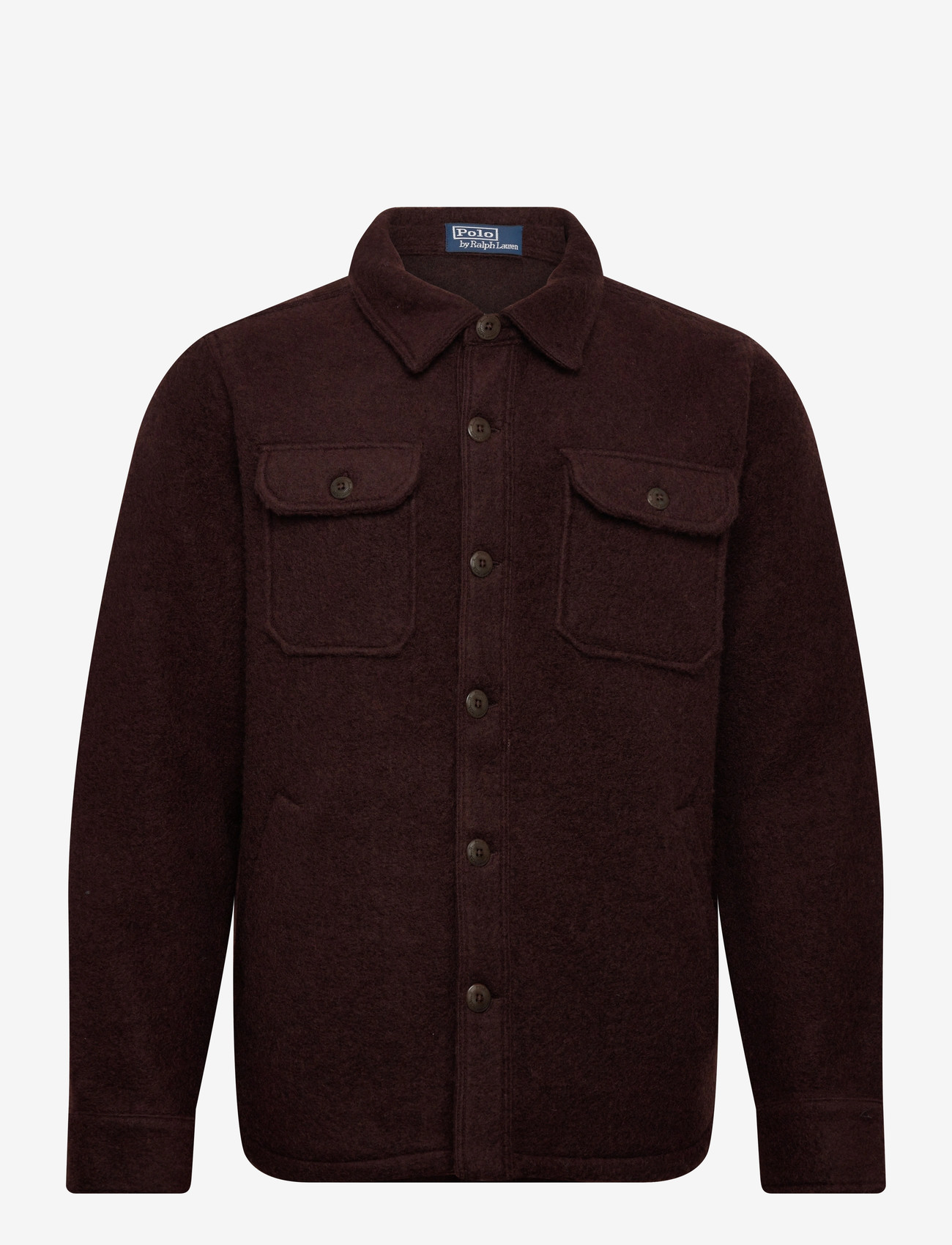 Polo Ralph Lauren - Felted Wool-Blend Overshirt - villased jakid - circuit brown - 0