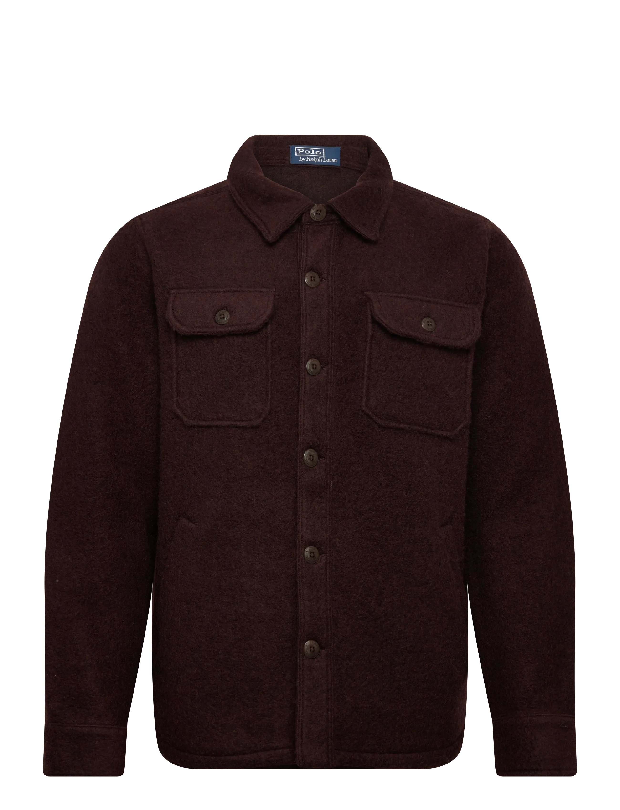 Polo Ralph Lauren Felted Wool-Blend Overshirt - Polo Ralph Lauren - CIRCUIT BROWN / brown