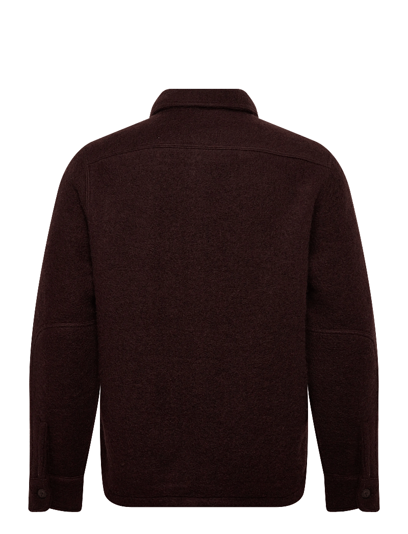 Polo Ralph Lauren - Felted Wool-Blend Overshirt - ulljackor - circuit brown - 1